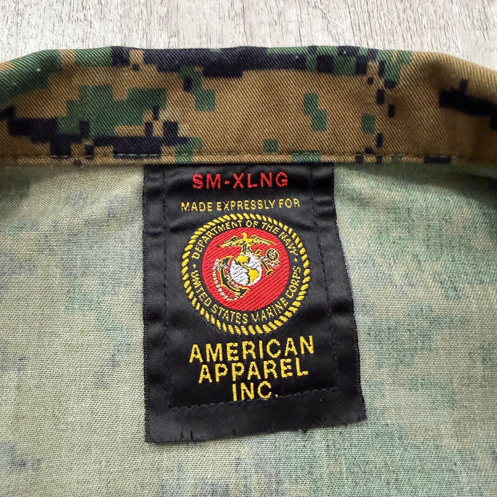 Vintage US Marines Military Shirt Jacket Men's Small Extra Long Size US S / EU 44-46 / 1 - 4 Thumbnail