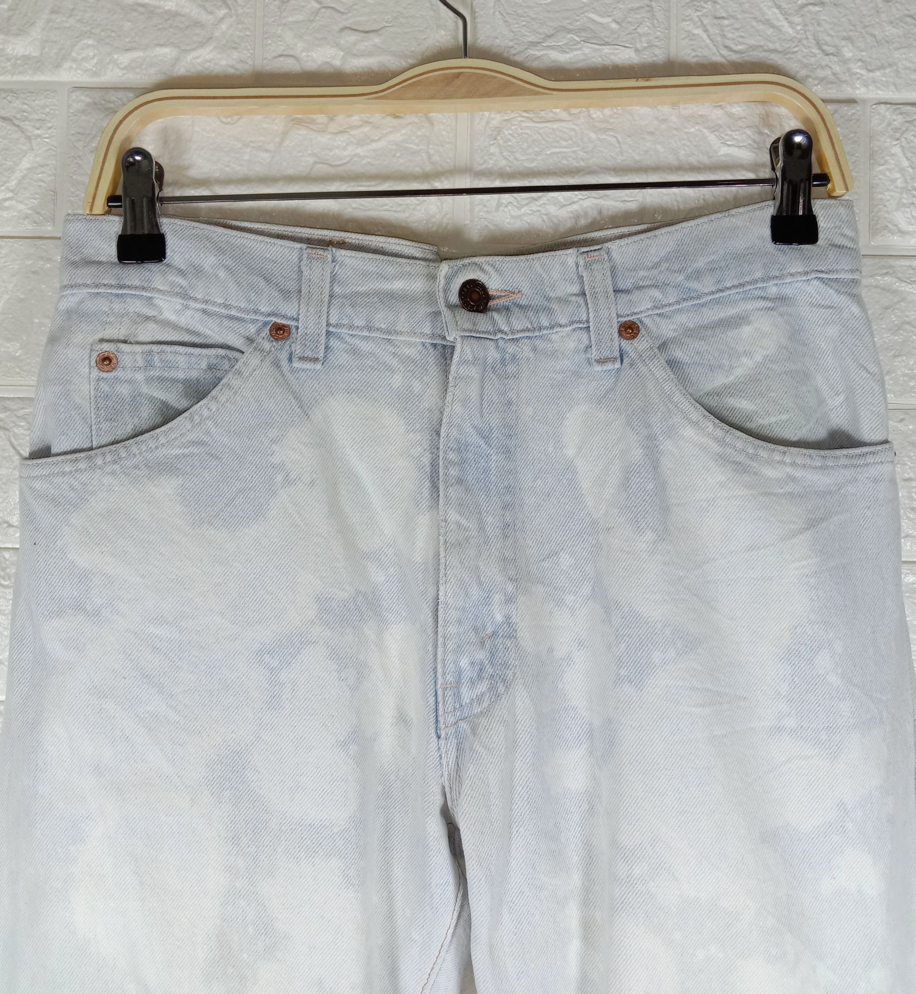 Levi's Vintage 90s Levi's 550 Orange Tab Jeans Ripped Denim Size US 30 / EU 46 - 2 Thumbnail