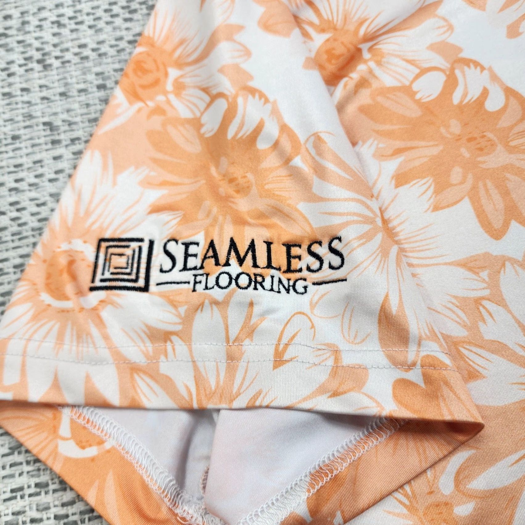 Vintage Tattoo Golf Polo Shirt Mens XL Orange White Floral Daisy Print Skull Logo Aloha Shirt Size US XL / EU 56 / 4 - 4 Thumbnail