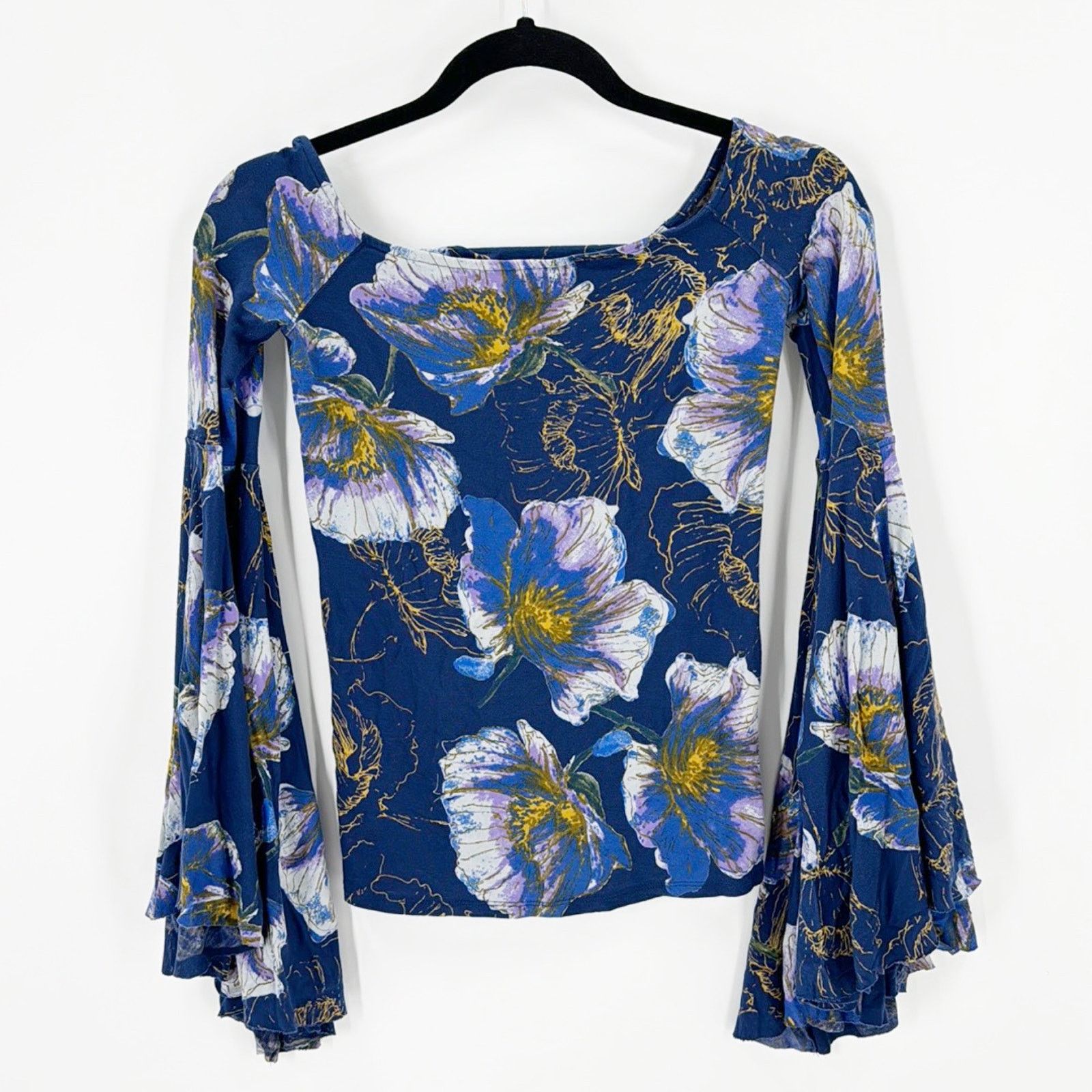 Free People Free People We the Free Birds of Paradise Bell Sleeve Top Size XS / US 0-2 / IT 36-38 - 3 Thumbnail