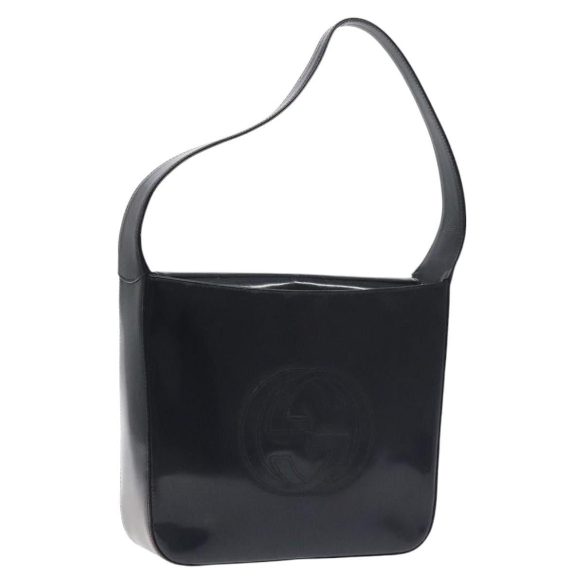 GUCCI Shoulder Bag Patent Leather Black 000 1013 000 1013