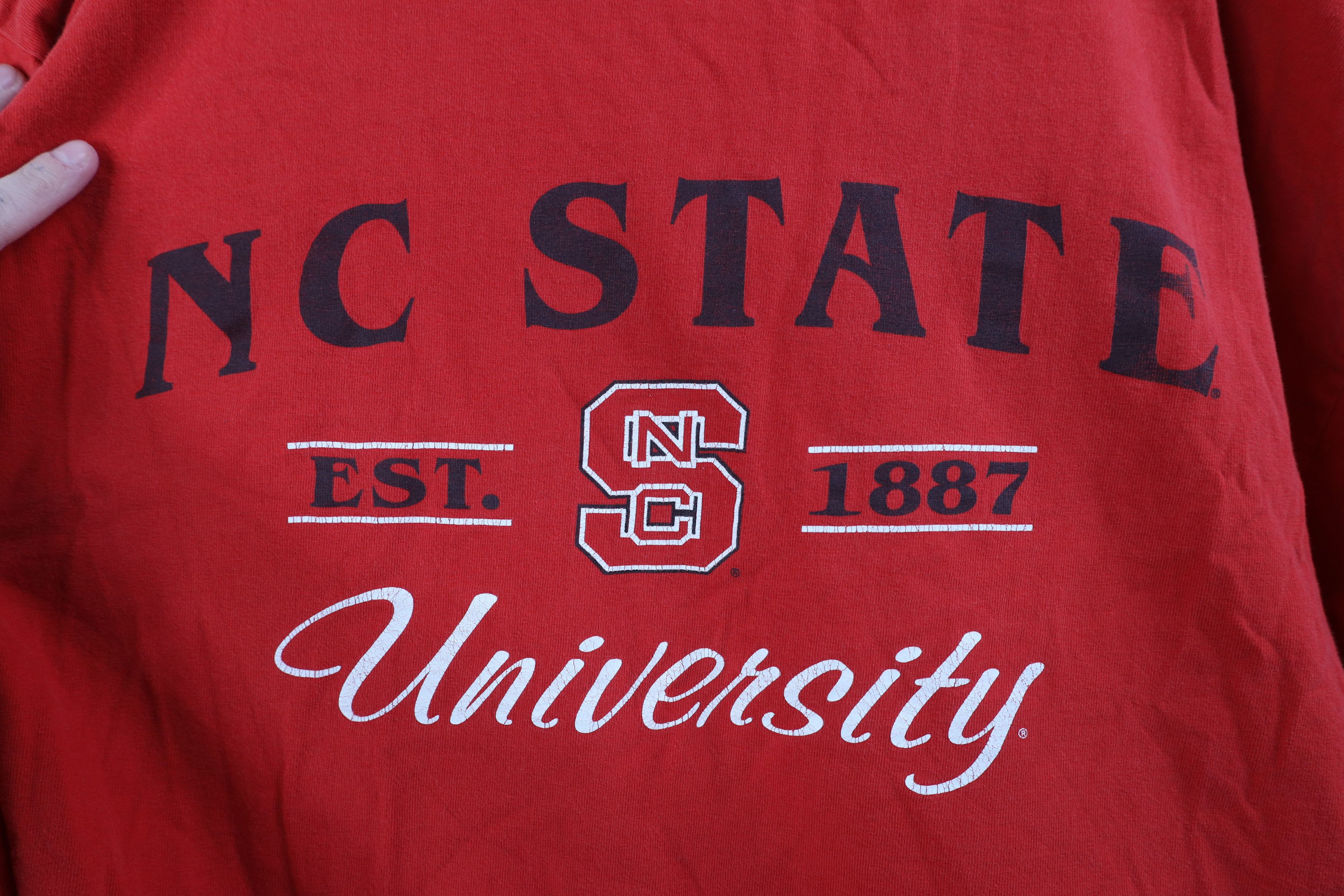 Vintage Vintage 90s Carolina State University Long Sleeve T-Shirt Size US XXL / EU 58 / 5 - 4 Thumbnail