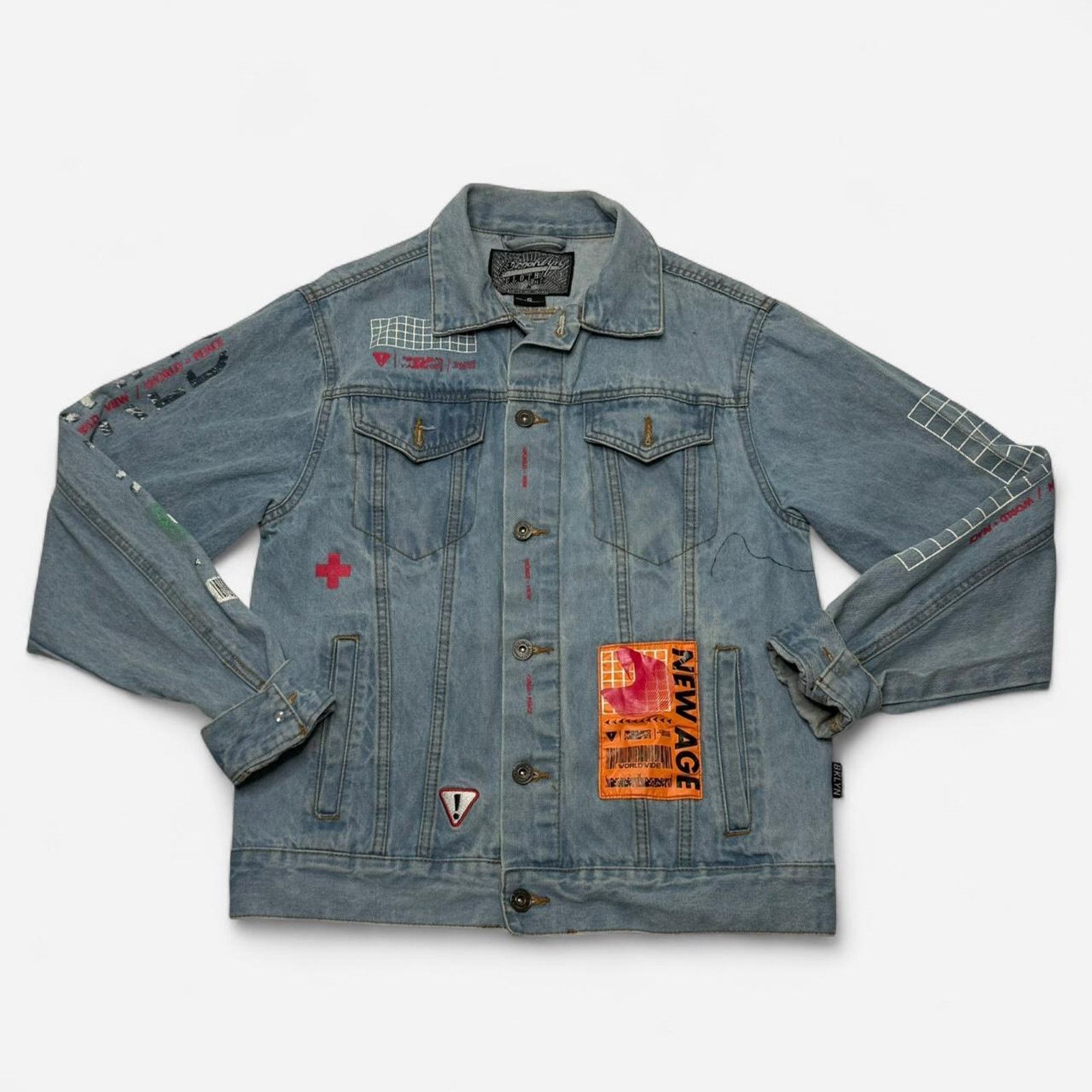 Brooklyn Cloth Brooklyn Cloth Graphic Denim Jacket Men’s Small Light Wash Size US S / EU 44-46 / 1 - 1 Thumbnail