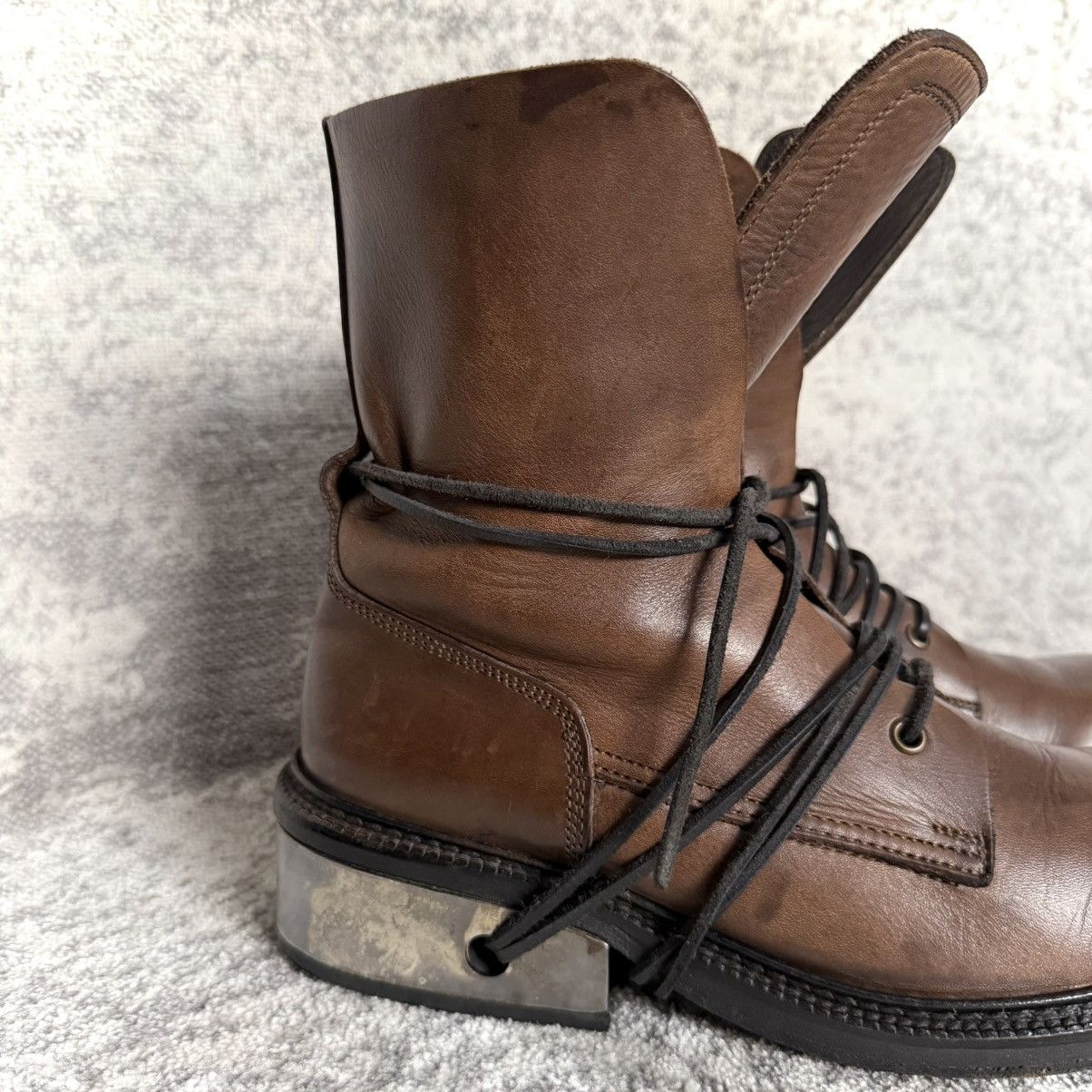 Dirk Bikkembergs 1990s Dirk Bikkembergs Metal Heel Lace Through Leather Boots Size US 9.5 / EU 42-43 - 2 Thumbnail