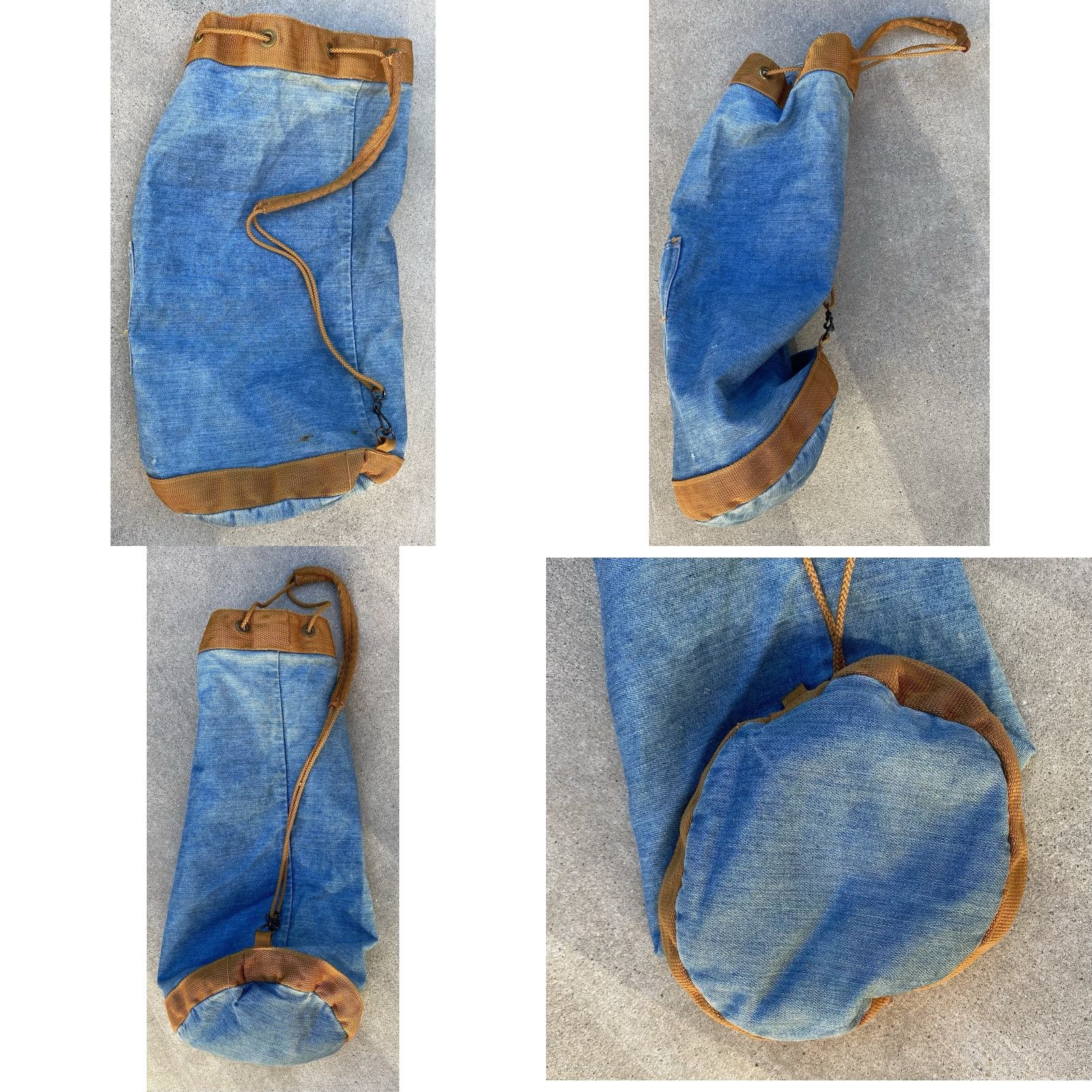Denime VINTAGE Levi’s Orange Tab Denim Drawstring Sling Bag Shoulder Bag Worn Levis Size ONE SIZE - 8 Thumbnail