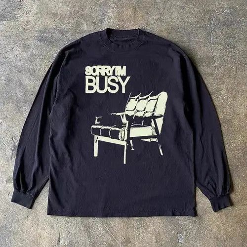 Japanese Brand × Vintage Black retro chair print cotton long sleeve tee Size US L / EU 52-54 / 3 - 3 Thumbnail