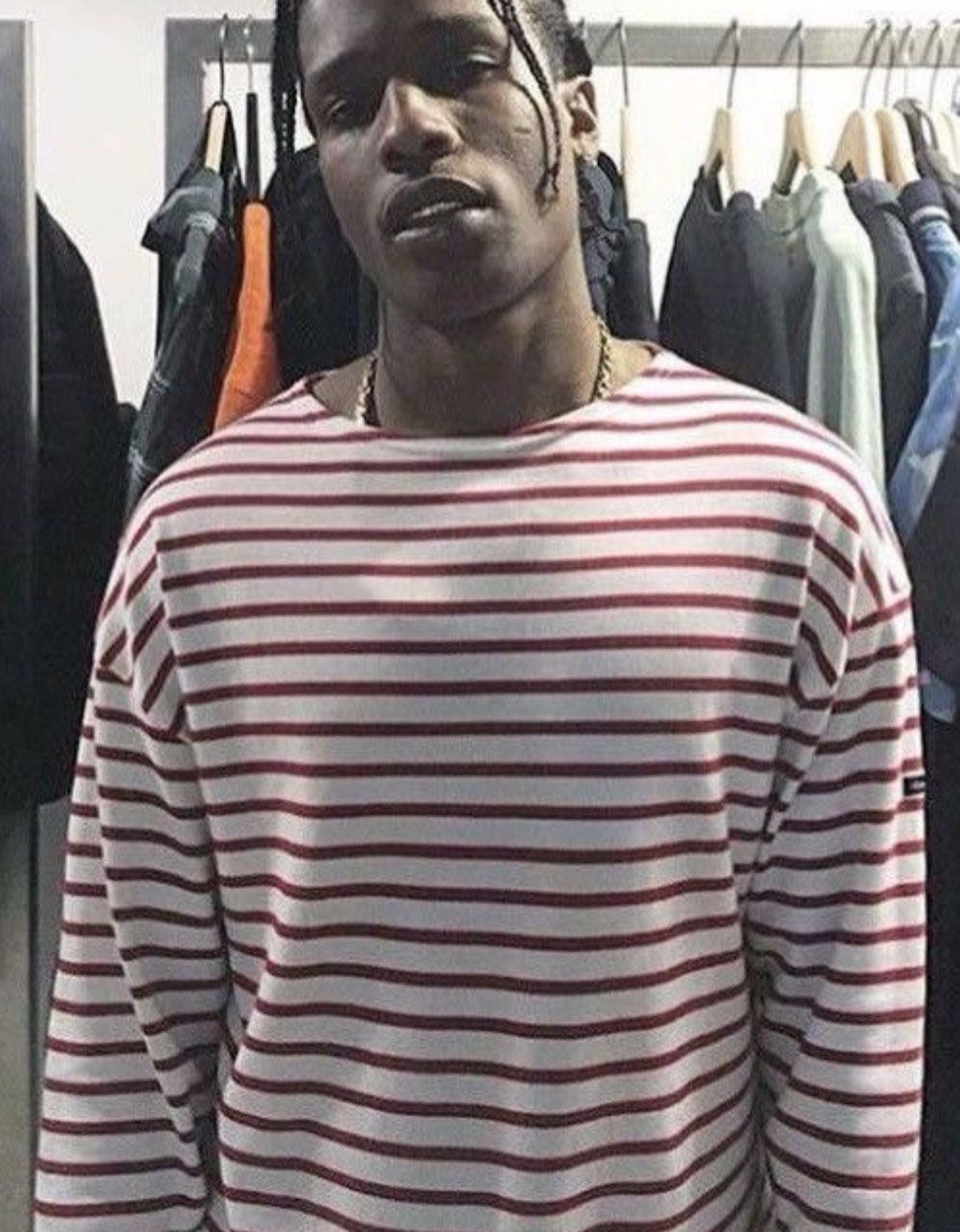 A$AP Rocky × Saint James × Vintage 90s Saint James Asap Rocky Striped Breton Top Long Sleeve Size US L / EU 52-54 / 3 - 1 Thumbnail