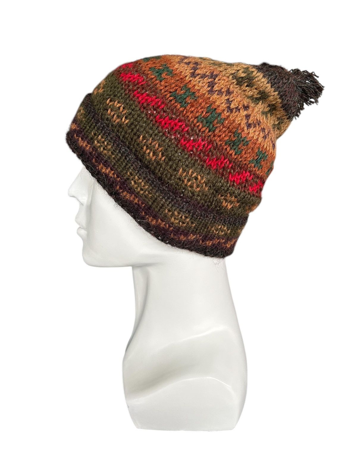 Japanese Brand × Kapital × Vintage Crochet knitted handmade hairy Beanie Hats Rare☠️☠️ Size ONE SIZE - 3 Thumbnail