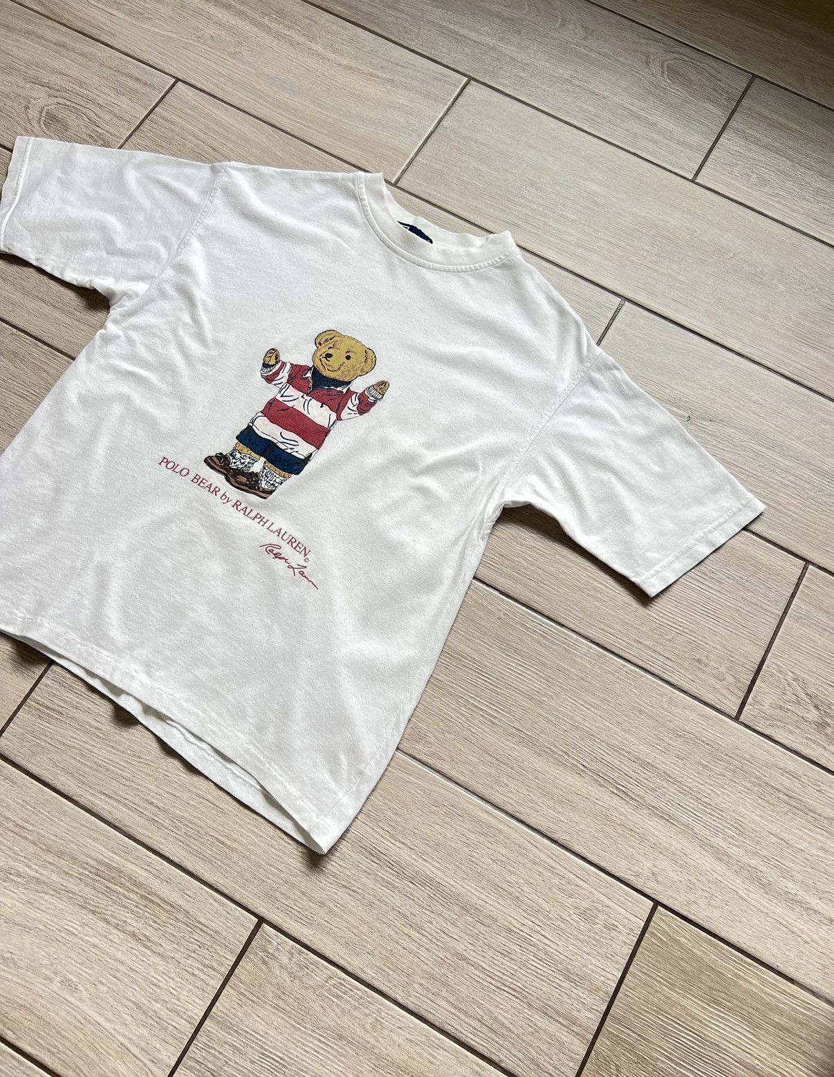 Polo Ralph Lauren × Vintage Vintage Polo Ralph Lauren Bear tee shirt Size US M / EU 48-50 / 2 - 5 Thumbnail