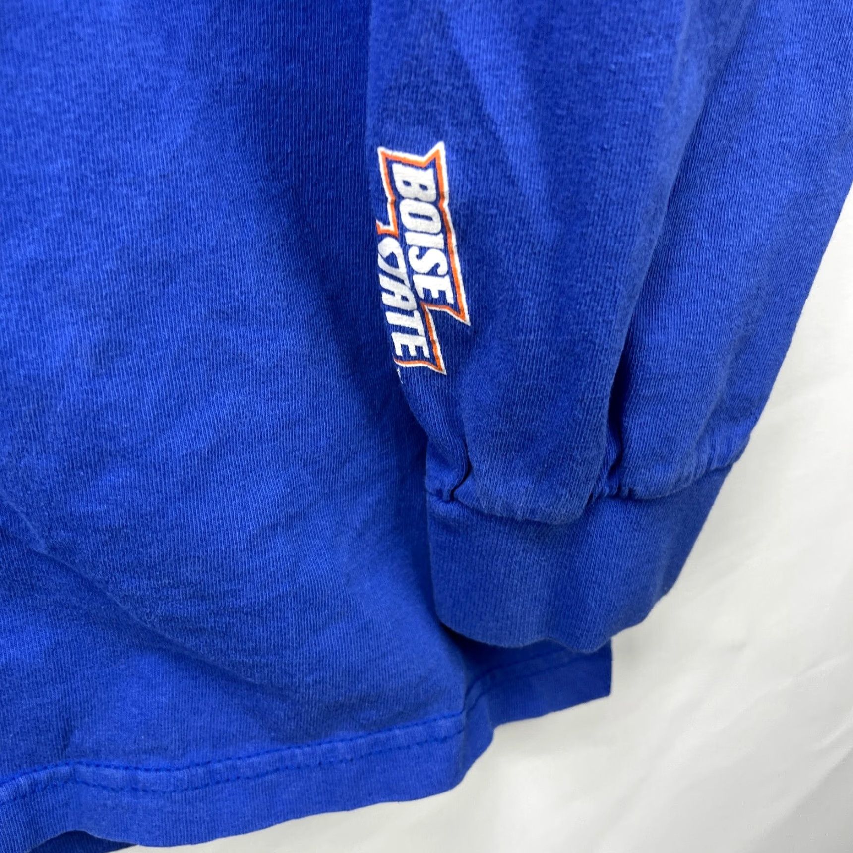 Nike VINTAGE Nike Boise State Broncos University T-Shirt Long Sleeve Center Swoosh Large Blue Mens L Size US L / EU 52-54 / 3 - 4 Thumbnail