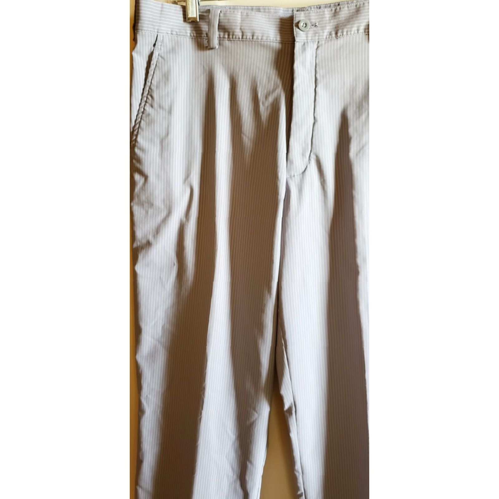 Nike Men's Nike Golf Pants Tour Performance Dri-Fit Stretch Gray Striped 34x32 Regular Slim? No tag Pre-owned Size US 34 / EU 50 - 3 Thumbnail