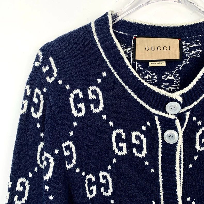 Gucci Gucci Dark blue logo double G full print single-breasted co Size US M / EU 48-50 / 2 - 3 Thumbnail