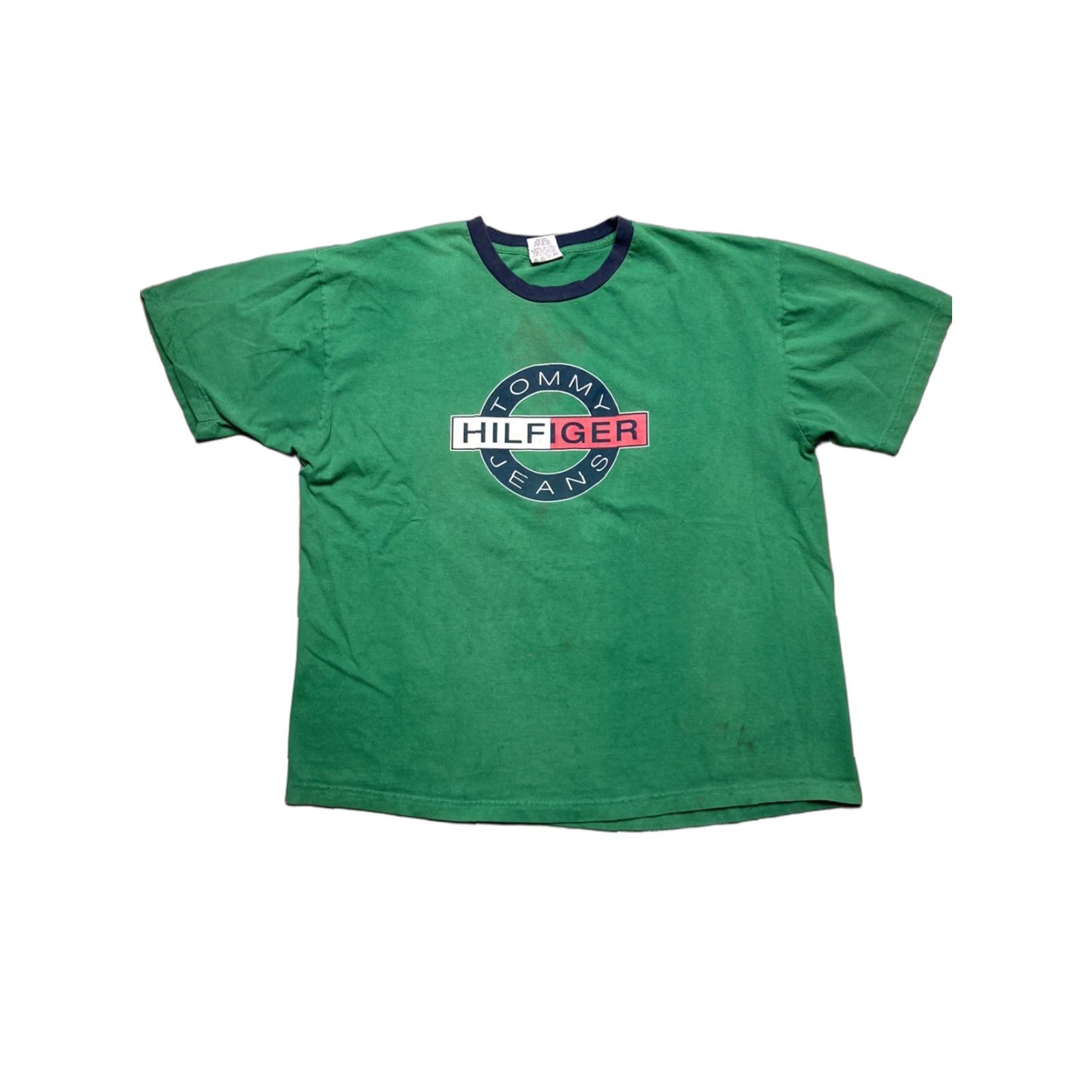 Tommy Hilfiger VINTAGE y2k ringer t shirt Tommy Hilfiger 100% cotton green Men’s XXL tshirt Tommy Jeans Shirt Mens Green 2XL Size US XXL / EU 58 / 5 - 1 Thumbnail