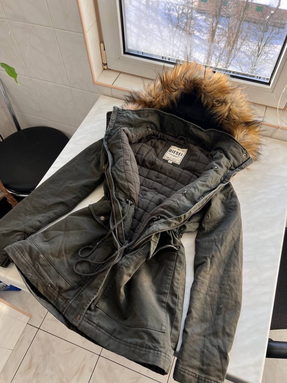Diesel VINTAGE DIESEL FUR JACKET PARKA OLIVE KHAKI AVANT-GARDE Size M / US 6-8 / IT 42-44 - 15 Thumbnail