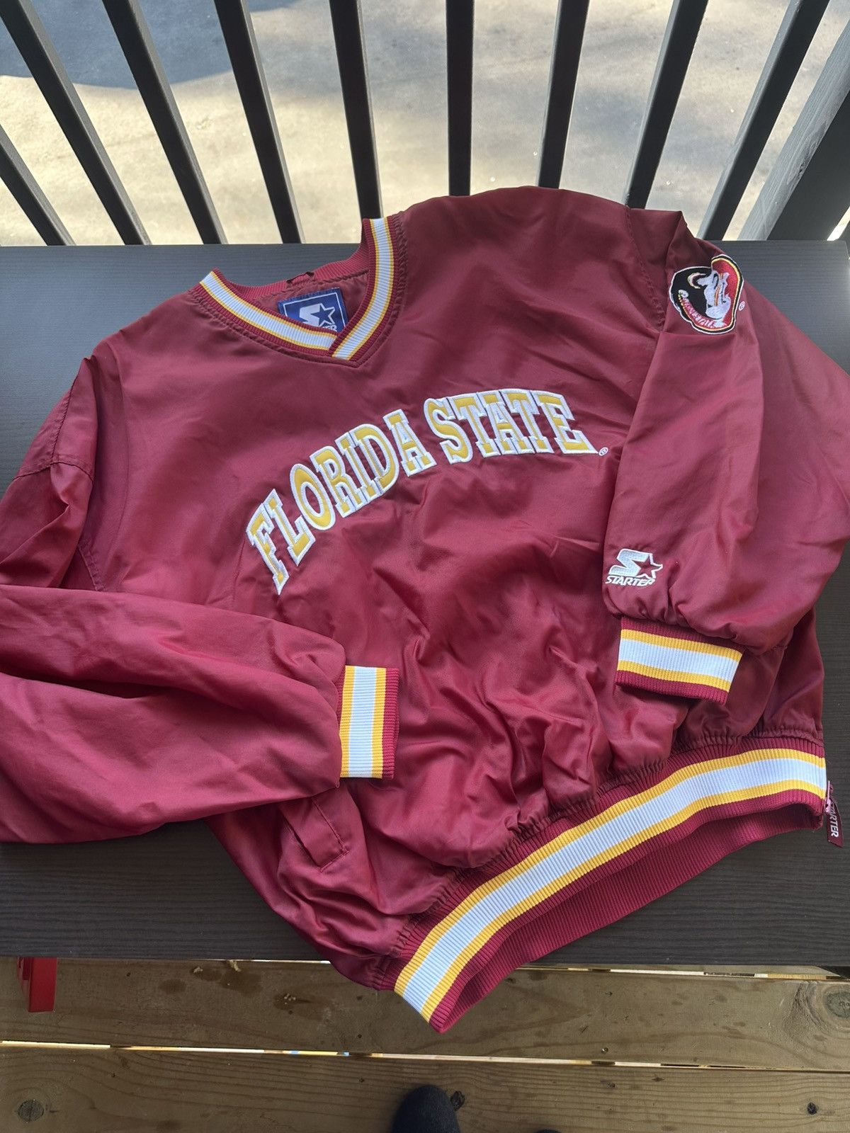 Florida State FSU Vintage Varsity Pullover Starter Jacket XL