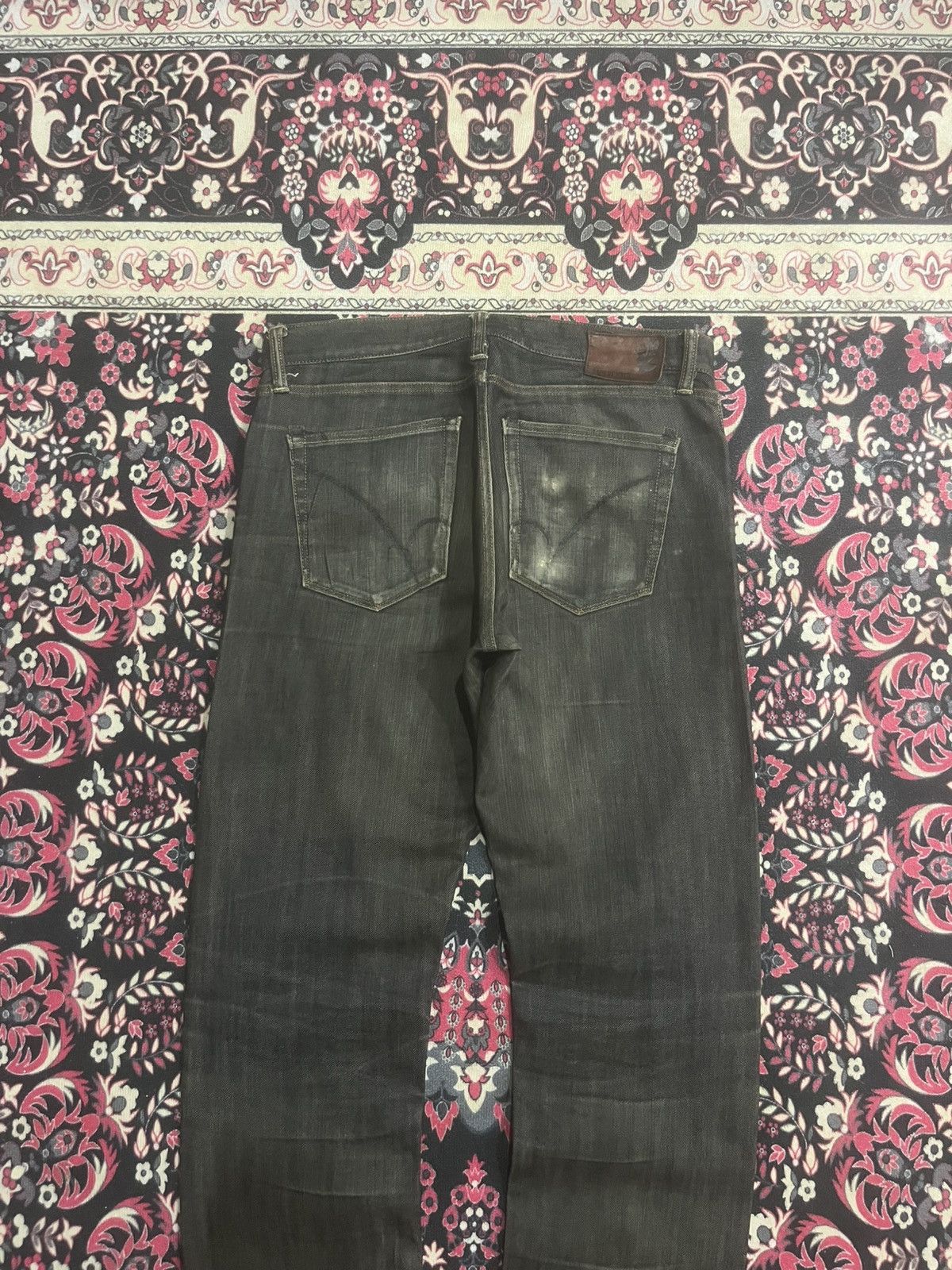 Kapital Japanese Back Number Rusty Wash Tight Straight Selvedge Jean Size US 32 / EU 48 - 7 Thumbnail