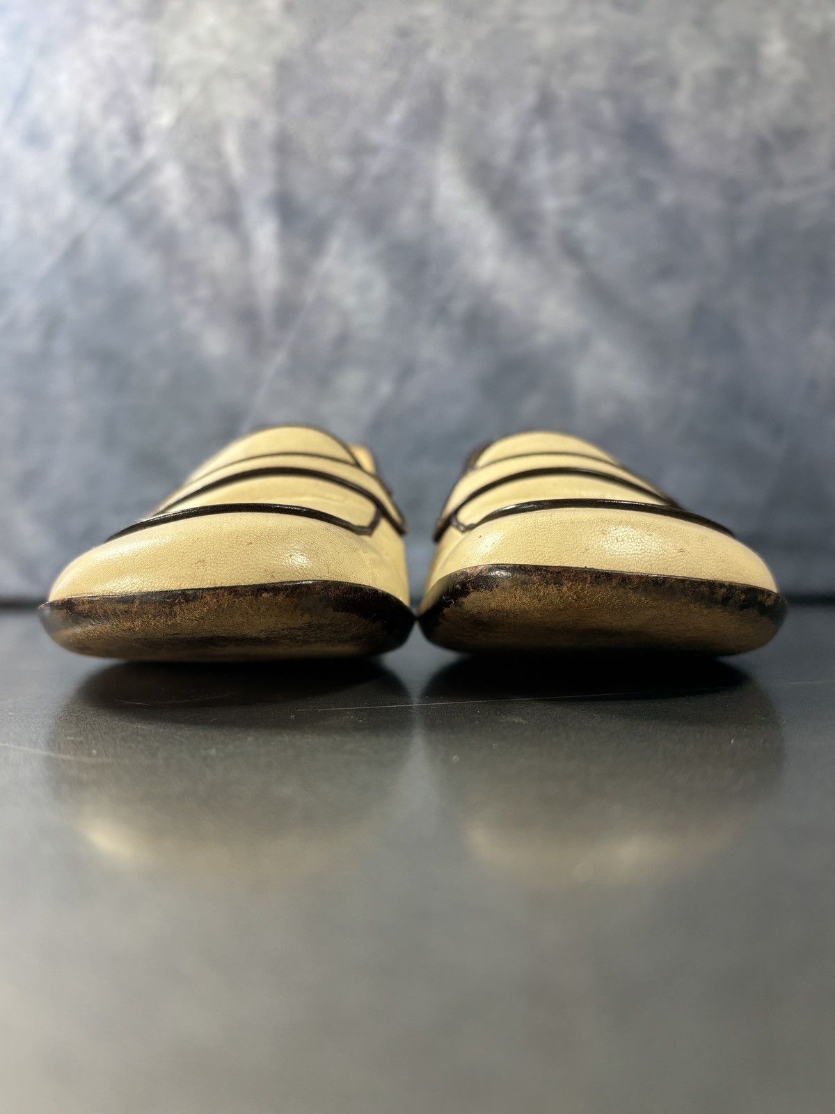 Prada Vintage Prada Loafers 1990s Leather Flats TwoTone Square Toe Size US 6.5 / IT 36.5 - 8 Thumbnail