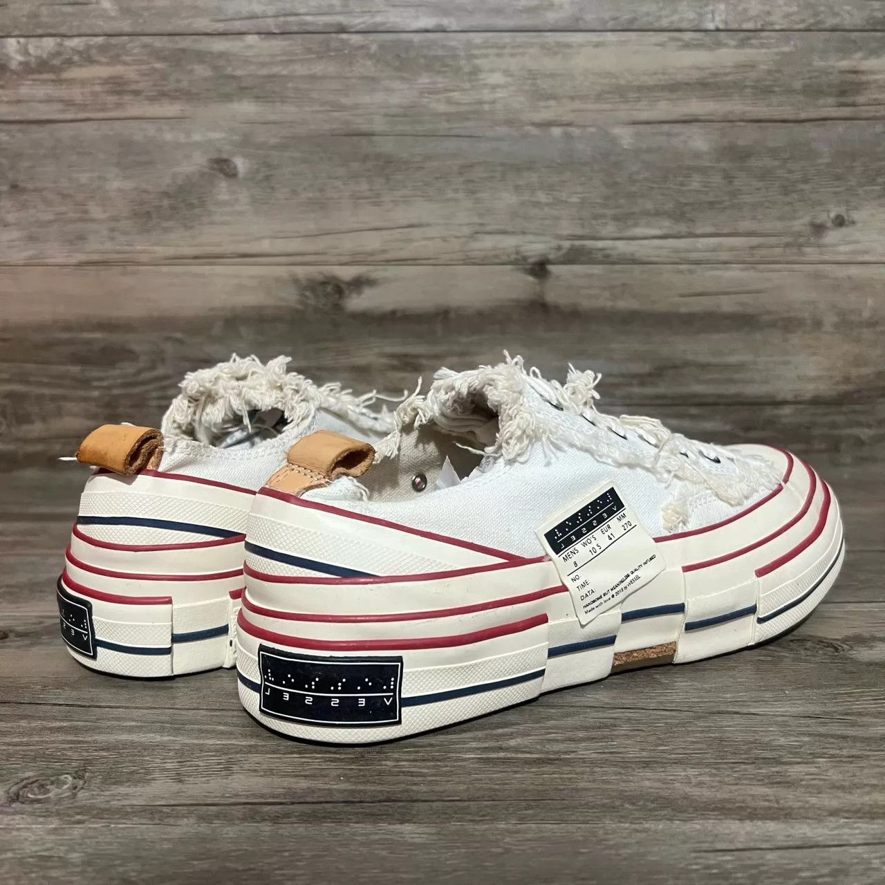 xVESSEL xVESSEL G.O.P. Lows Low-Top Sneaker White/Red 41 Size US 8 / EU 41 - 3 Thumbnail