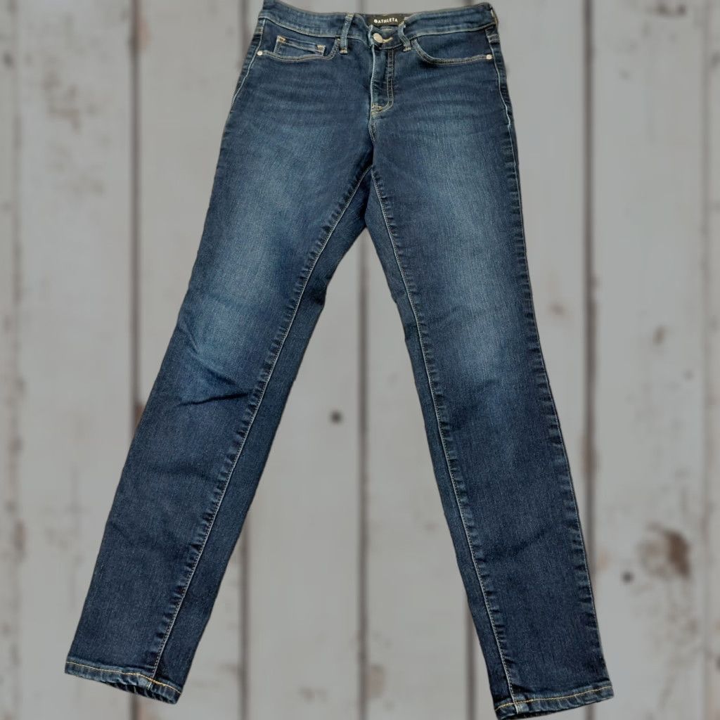 Athleta Athleta Sculptek Jeans Women’s Size 6 Blue Dark Wash Mid Rise Skinny Denim EUC Size 28" / US 6 / IT 42 - 1 Thumbnail