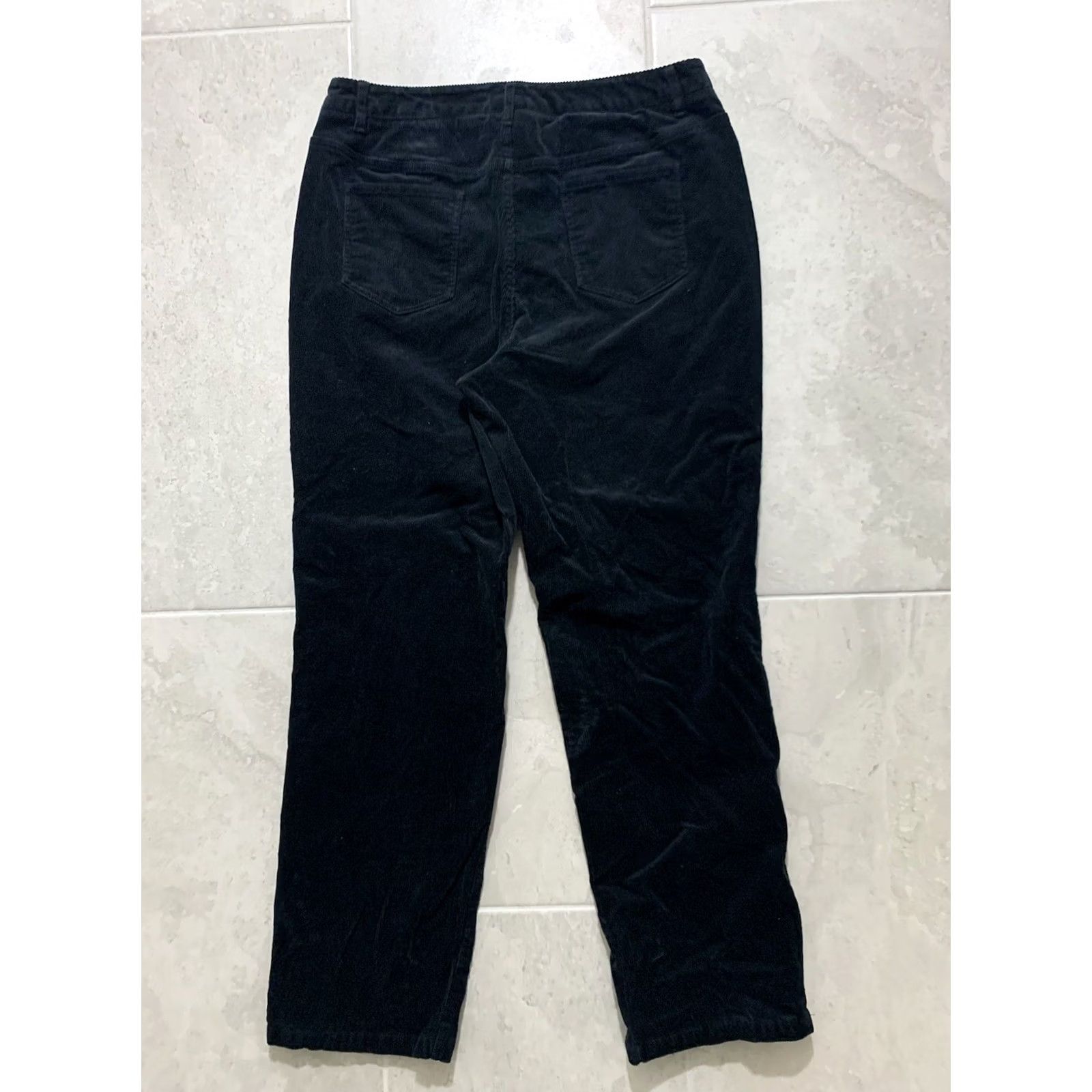 Vintage VINTAGE? No. Refocus: Women's 10P Appleseed's Black Corduroy Pants 30x28 Petites Straight Leg Jeans? Size 32" / US 10 / IT 46 - 5 Thumbnail