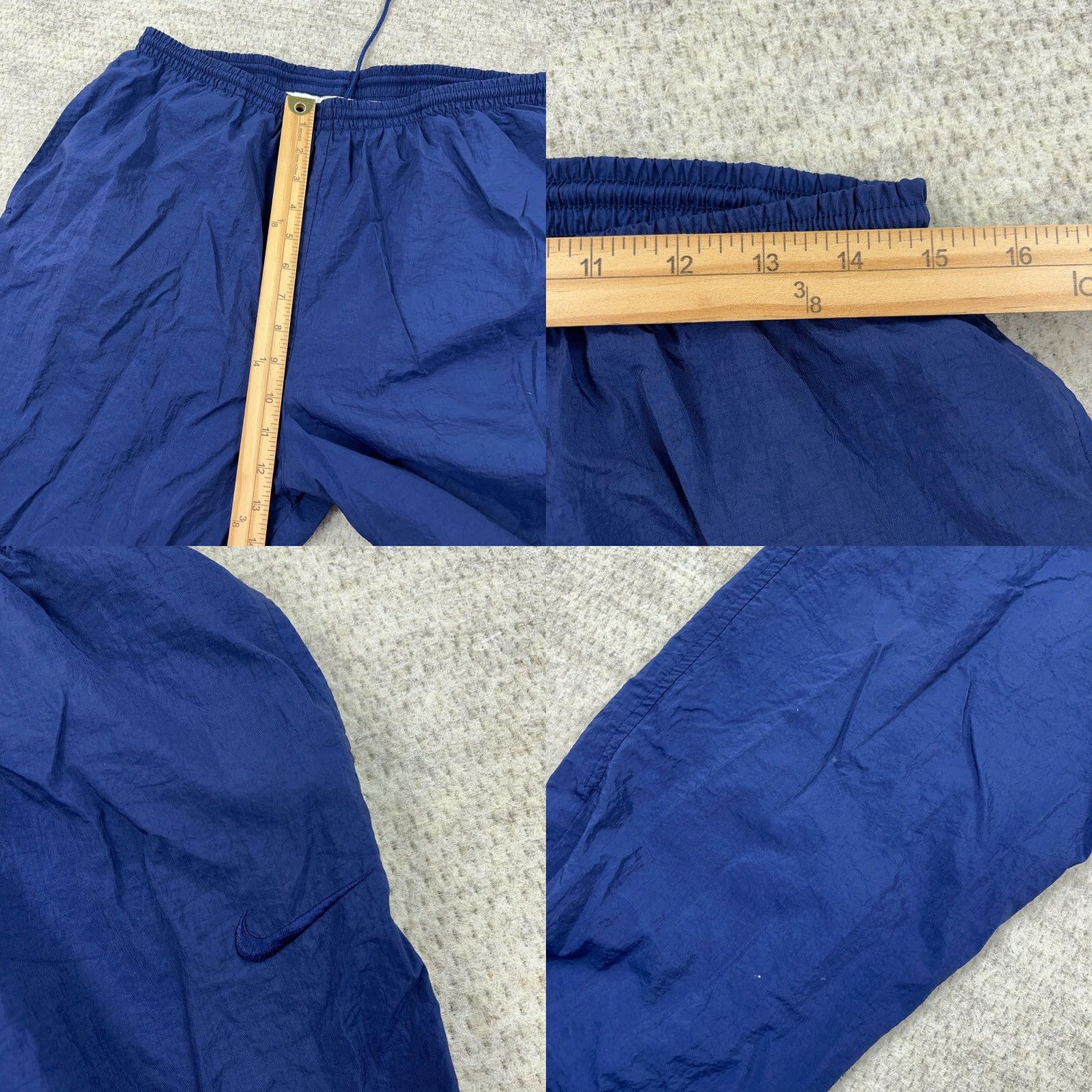 Nike VINTAGE Nike Pants Women L Navy Blue Track Pants 90s Sportswear Baggy Windbreakers Nike Sportswear Womens Size 36" / US 14 / IT 50 - 9 Thumbnail
