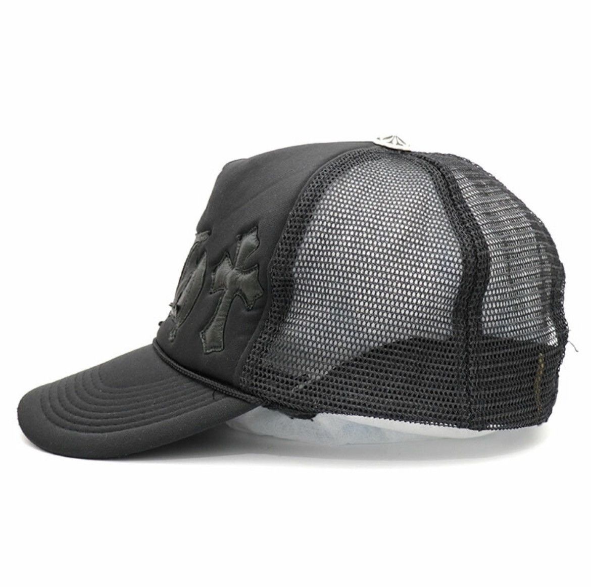 帽子 Chrome Hearts 3star Leather Patch Chrome Hearts Leather Star Patch Trucker Hat – Justin Reed