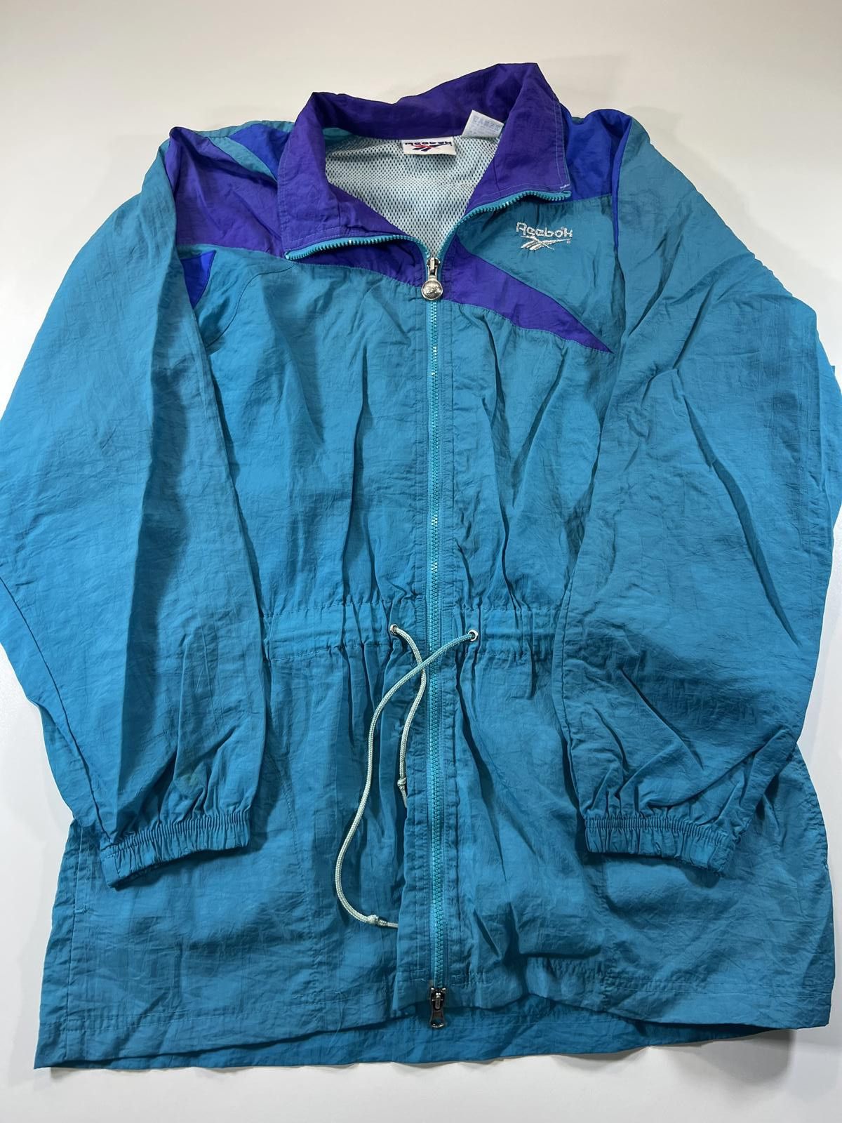 Reebok Vintage Reebok Windbreaker Jacket teal and Purple L Size US L / EU 52-54 / 3 - 1 Thumbnail