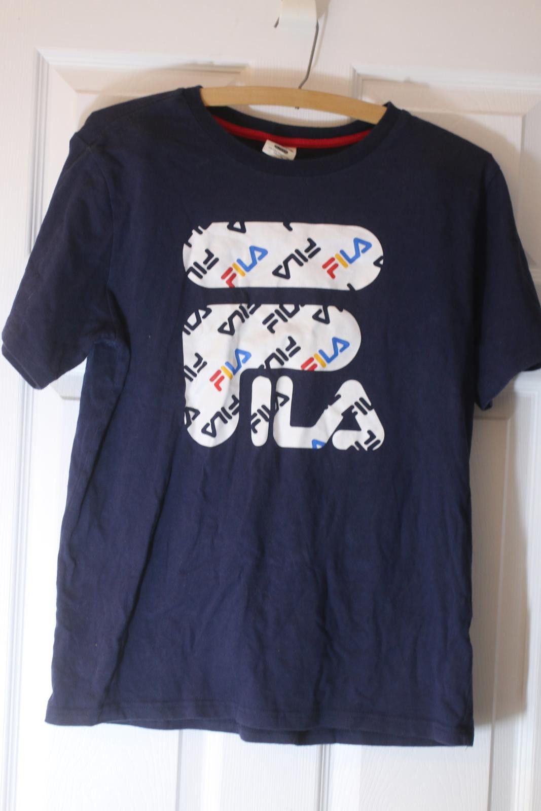 Fila FILA Large Logo All-Over Print T-Shirt Navy Blue XXL Woman Size XXL / US 16-18 / IT 52-54 - 1 Thumbnail