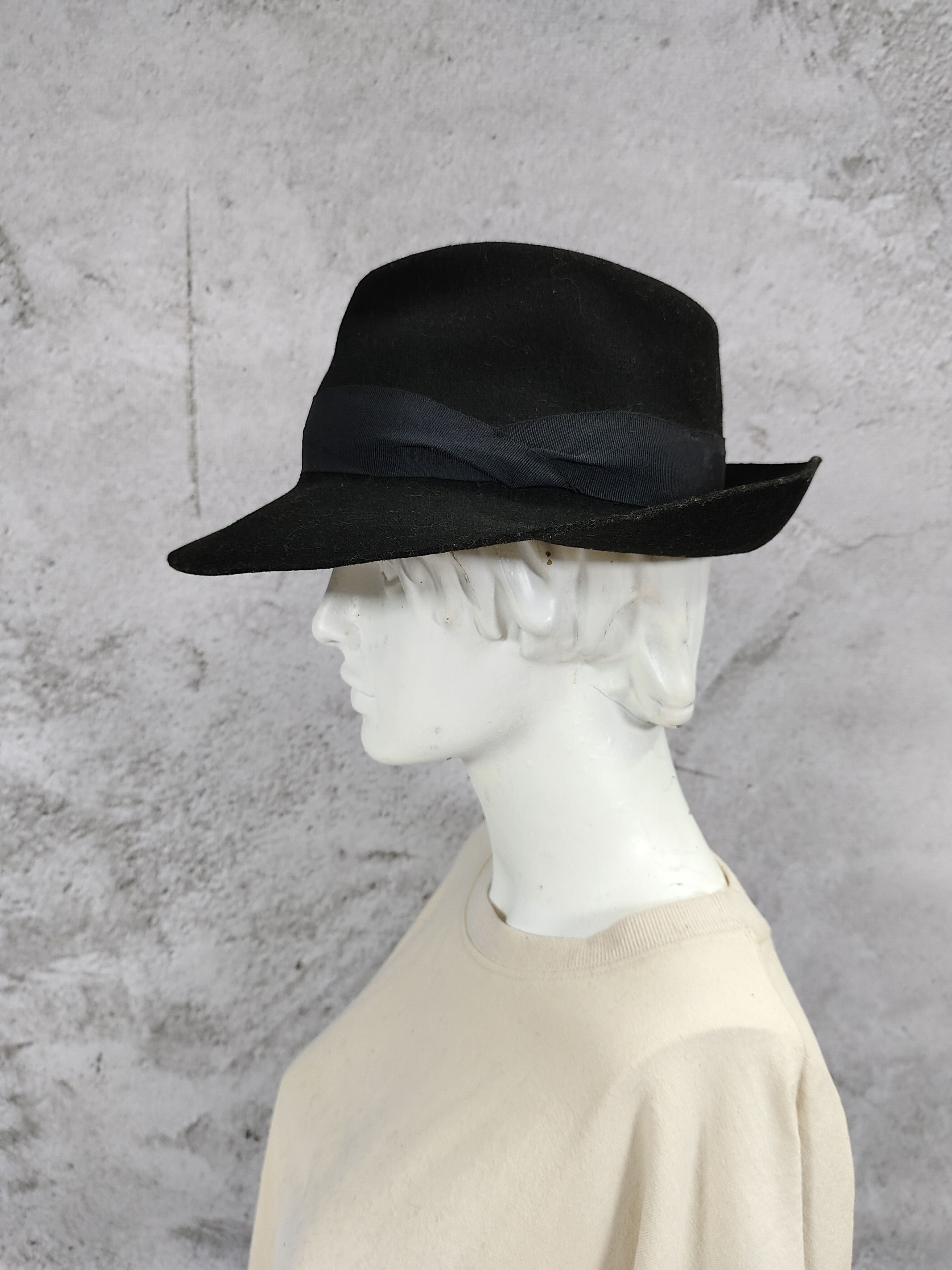 agnes b. 90s Agnes B 🇫🇷 Wool Felt Wide Brim Classic Fedora Hat Size ONE SIZE - 2 Thumbnail
