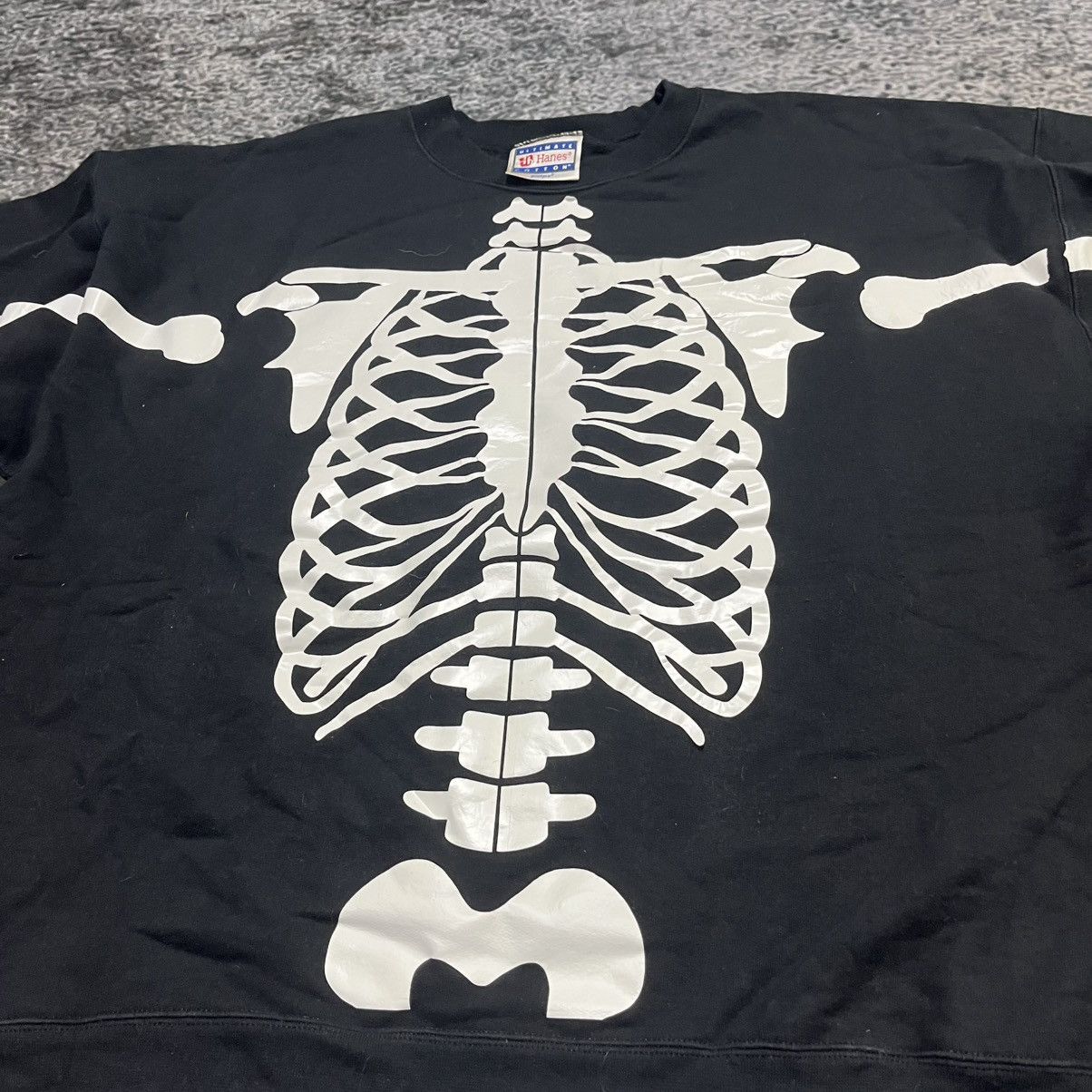 Vintage Vintage 90s Skeleton Grunge Skater Halloween Horror Crewneck Size US XL / EU 56 / 4 - 8 Thumbnail