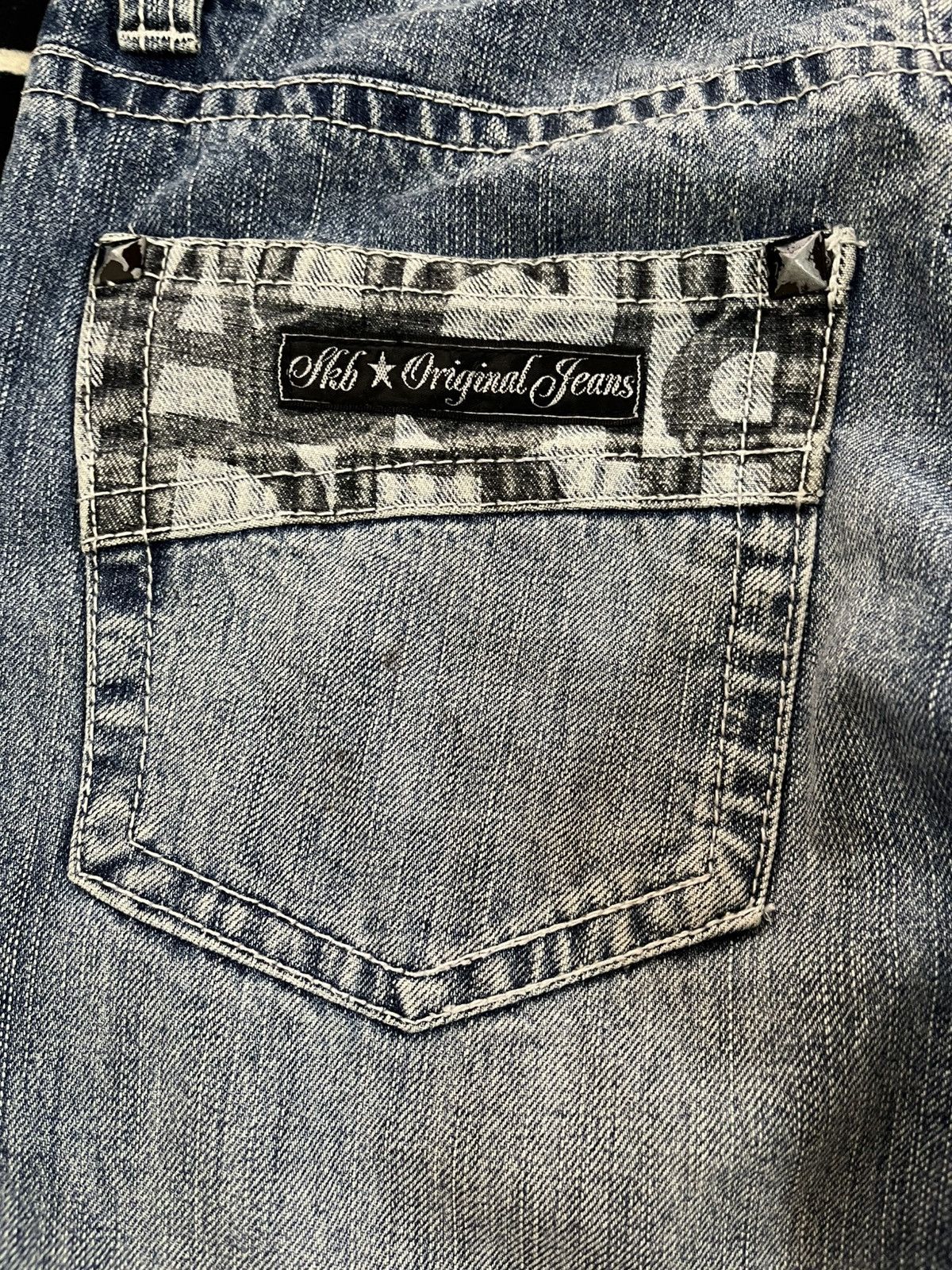 Beauty Beast × Le Grande Bleu (L.G.B.) Vintage Speed Flash Faded Distressed Denim Size US 31 - 12 Thumbnail