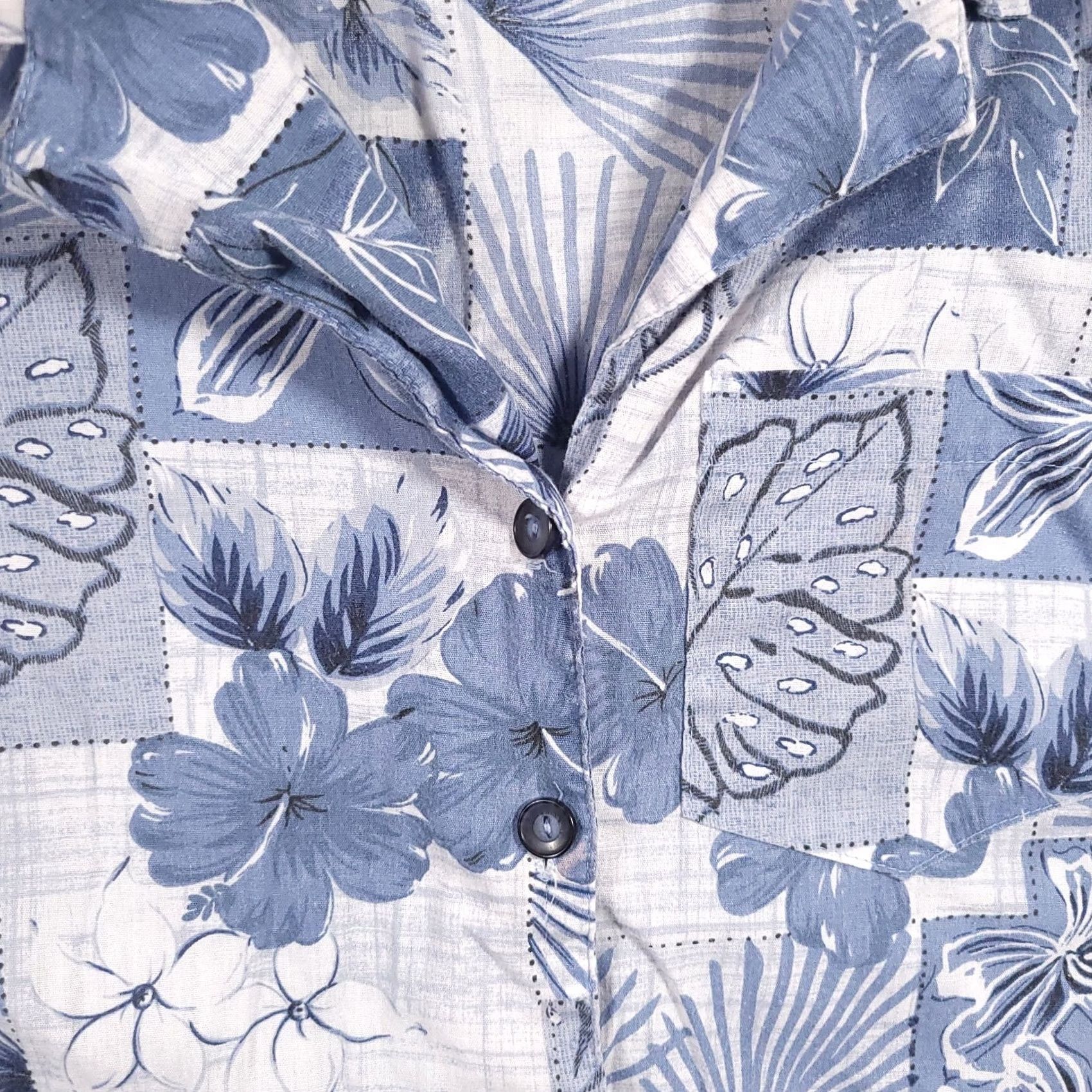 Vintage VINTAGE Tapestry Button Up Casual Hawaiian Shirt Women 14W Blue Made In USA Size XL / US 12-14 / IT 48-50 - 4 Thumbnail