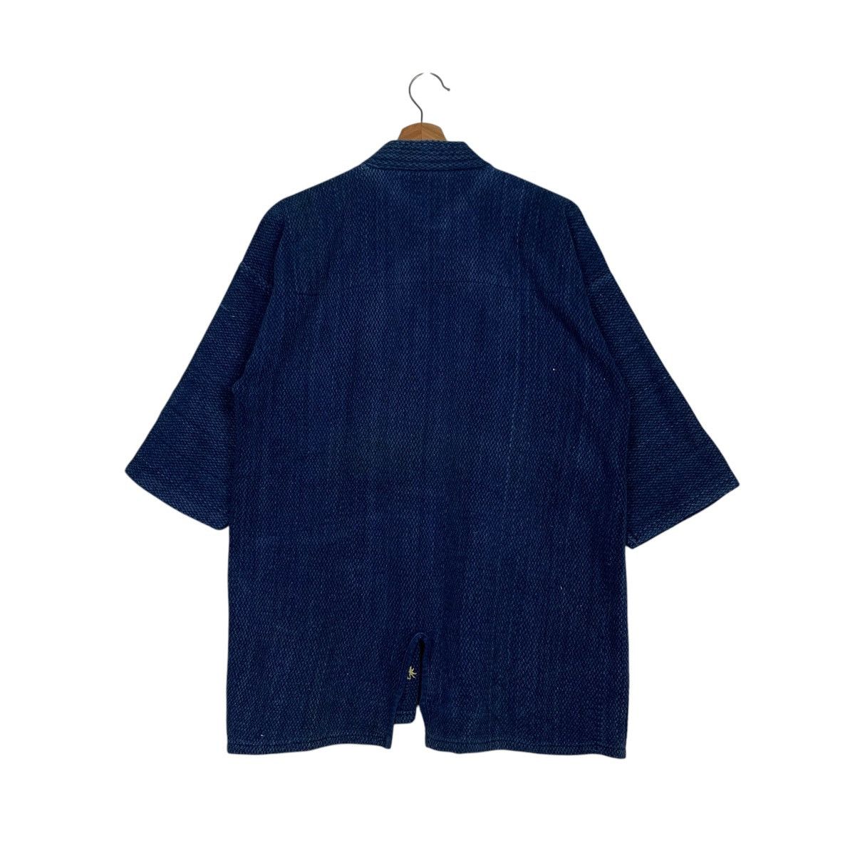 Japanese Brand Vintage 90s HANA Indigo Sashiko Thick Weave Kimono 2690-C120 Size US M / EU 48-50 / 2 - 15 Thumbnail