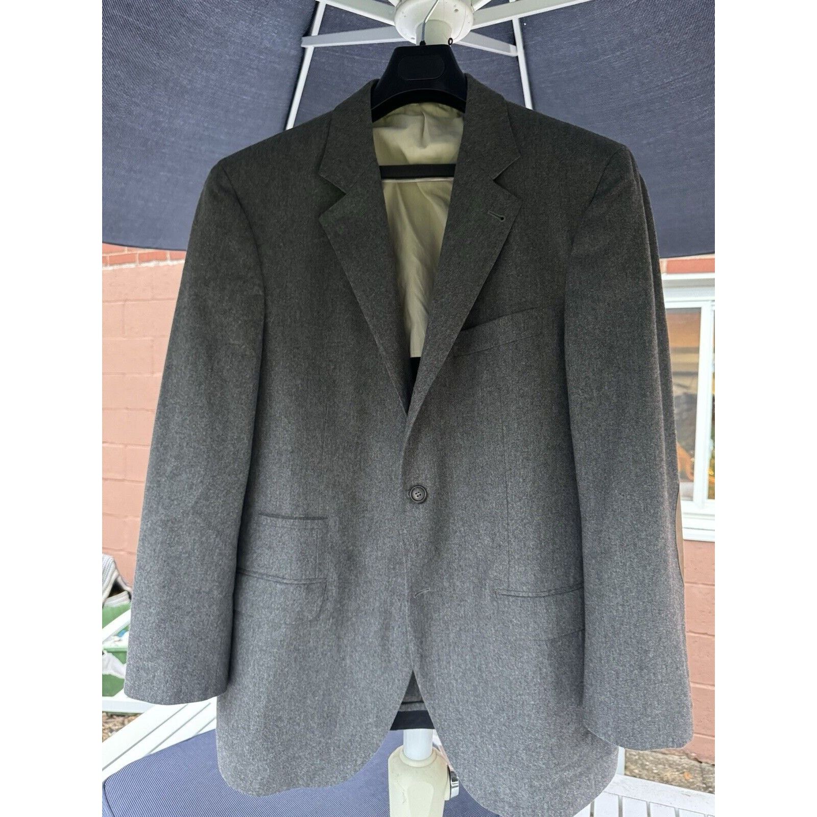 Brunello Cucinelli Brunello Cucinelli Gray Flannel Tweed Blazer Sport 54/44R Size 44R - 2 Thumbnail