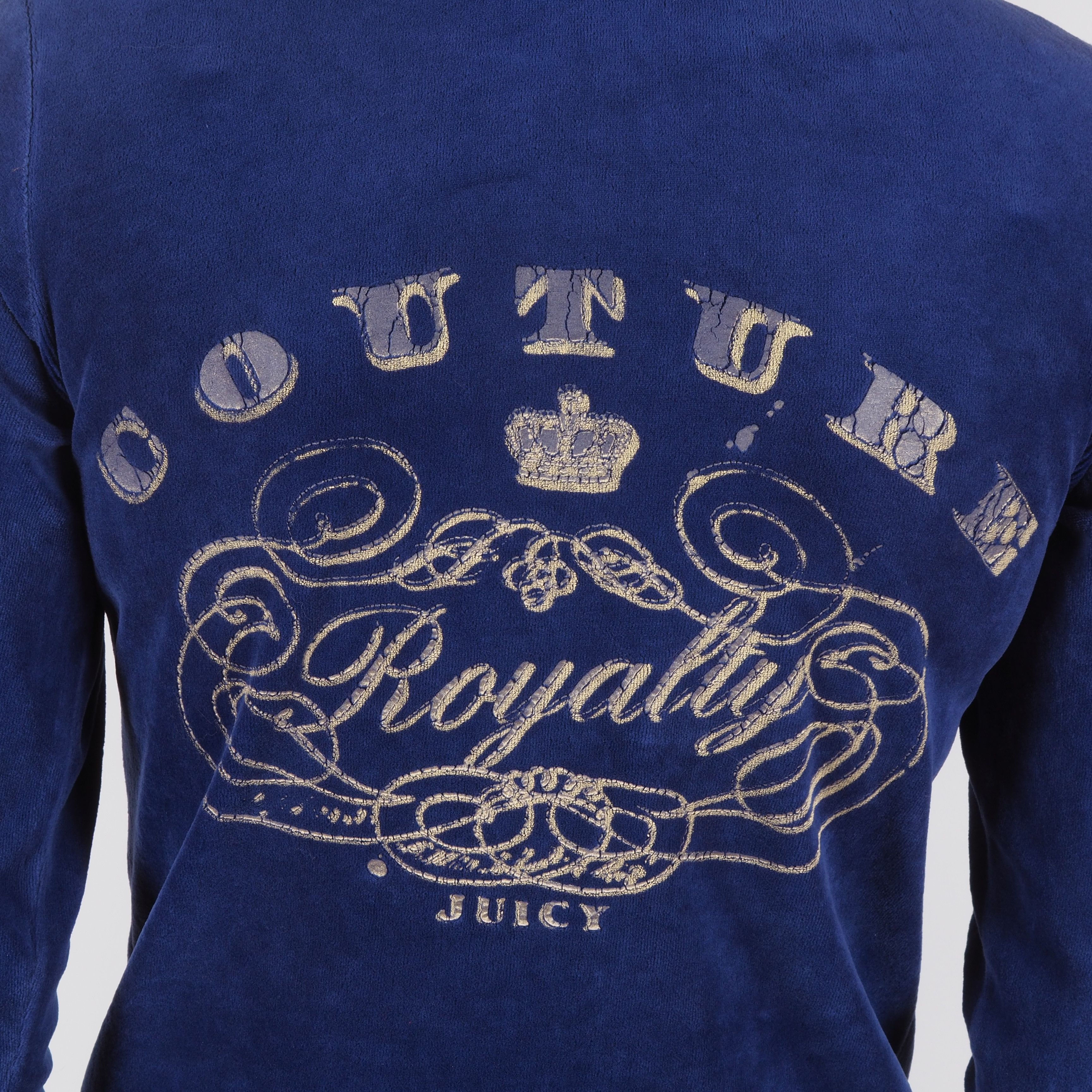 Juicy Couture Juicy Couture Vintage Blue Velour Zip Hoodie Size XS / US 0-2 / IT 36-38 - 5 Thumbnail