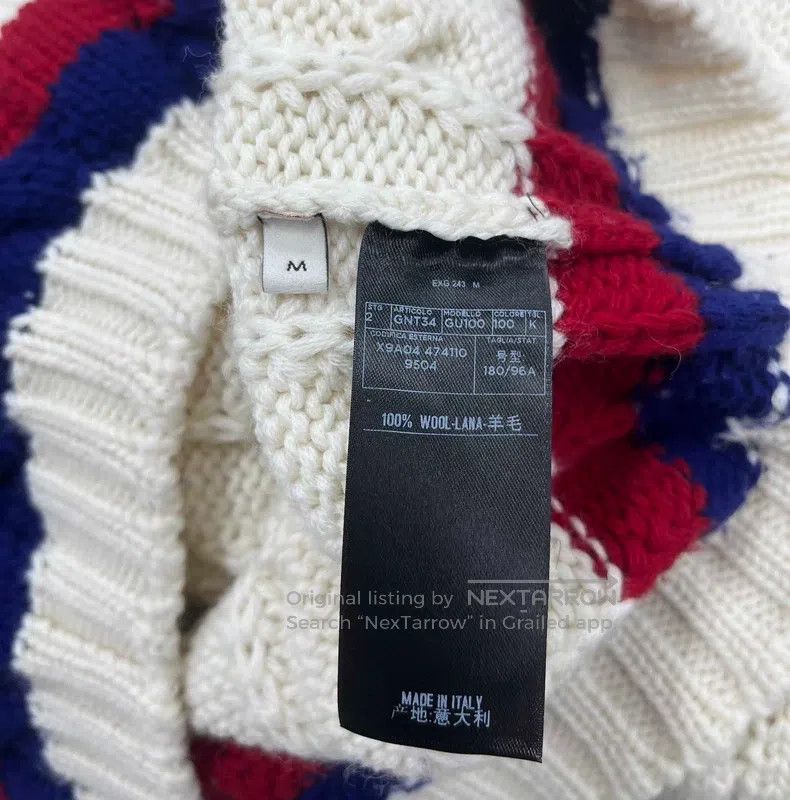 Gucci Gucci Beige chest knitted logo sweater Size US M / EU 48-50 / 2 - 4 Thumbnail