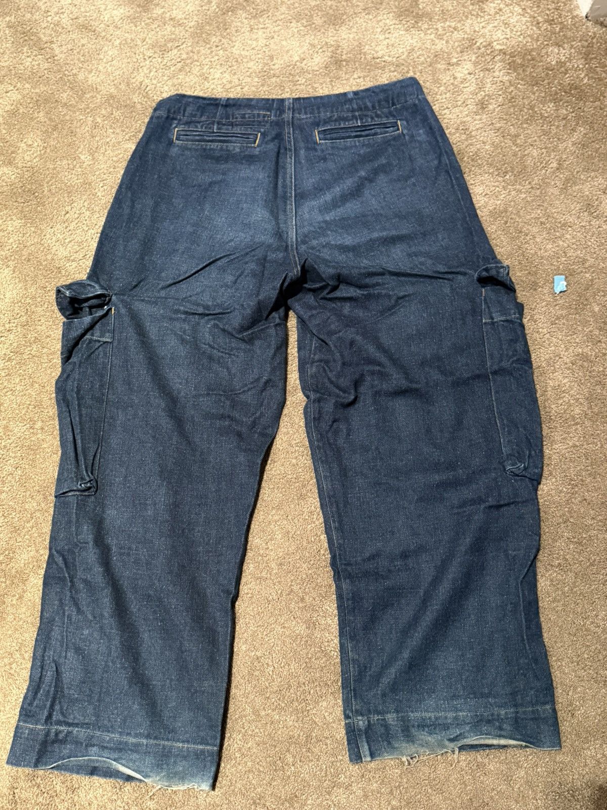 Greg Lauren Greg Lauren Denim Cargo Wide Drawstring Pants Size US 32 / EU 48 - 2 Thumbnail