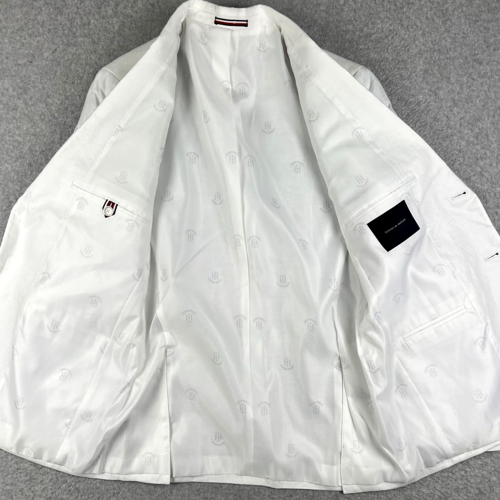 Tommy Hilfiger Tommy Hilfiger White Linen Conrad Sport Coat Blazer 38S Mens Jacket NWT Size 38R - 3 Thumbnail