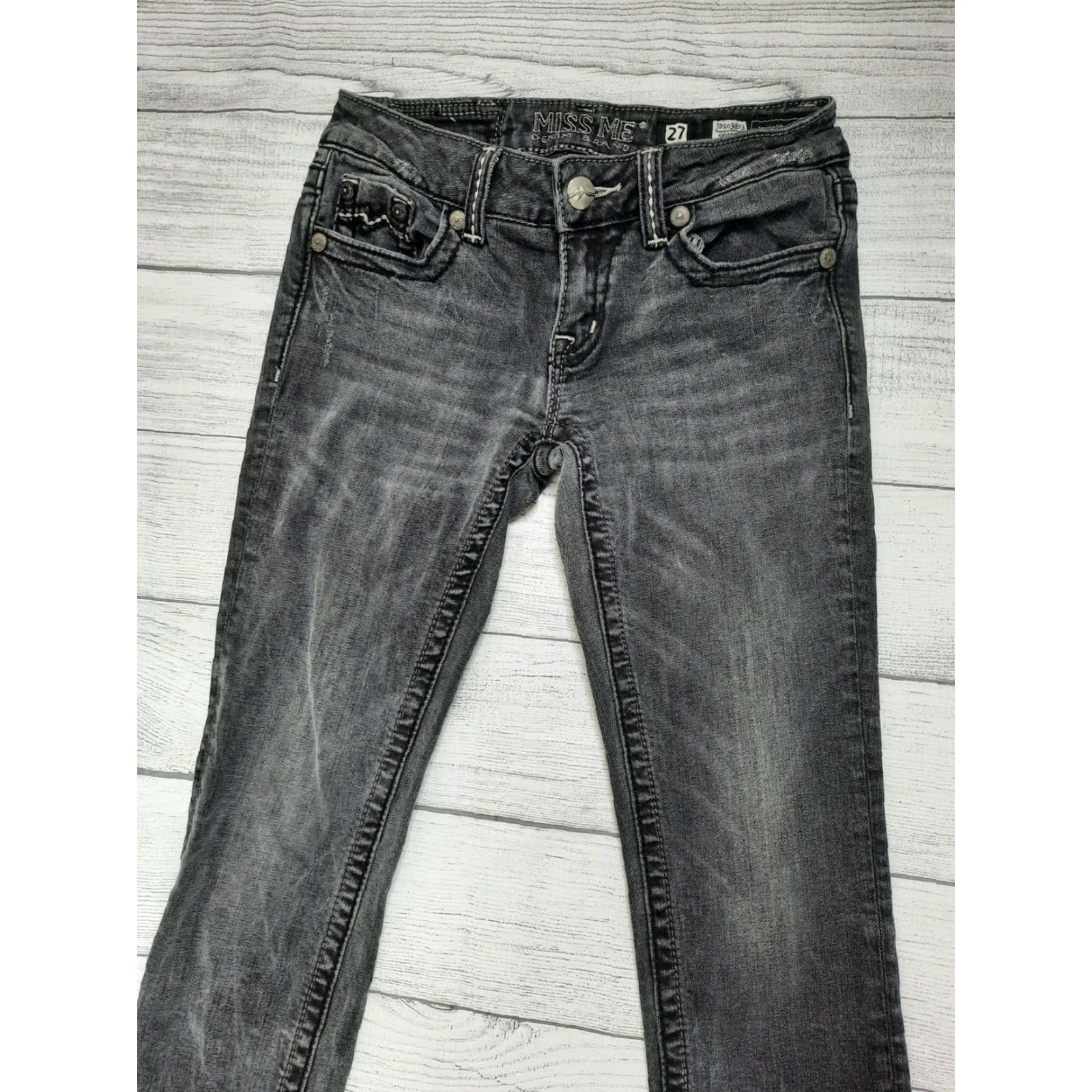 Miss Me Miss Me Denim Women’s Skinny Jeans JD103853 27 Distressed Embellished M2J Blue Denim Size 27" / US 4 / IT 40 - 3 Thumbnail