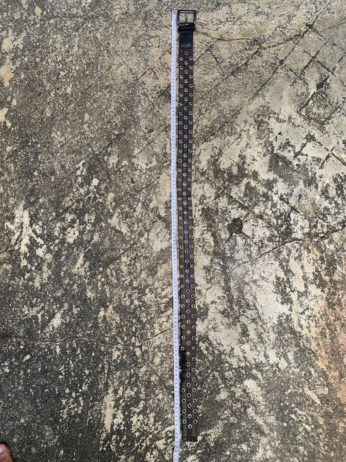 Armani Exchange × Seditionaries Armani Exchange Italy Genuine Leather Eyelete Spike Belt Size ONE SIZE - 6 Thumbnail