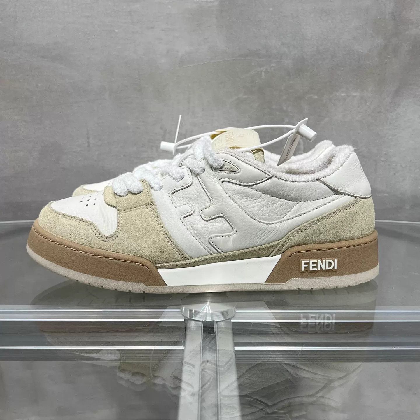 Fendi Fendi Match Lace-up Sneakers Cream 38 Size US 7.5 / IT 37.5 - 3 Thumbnail