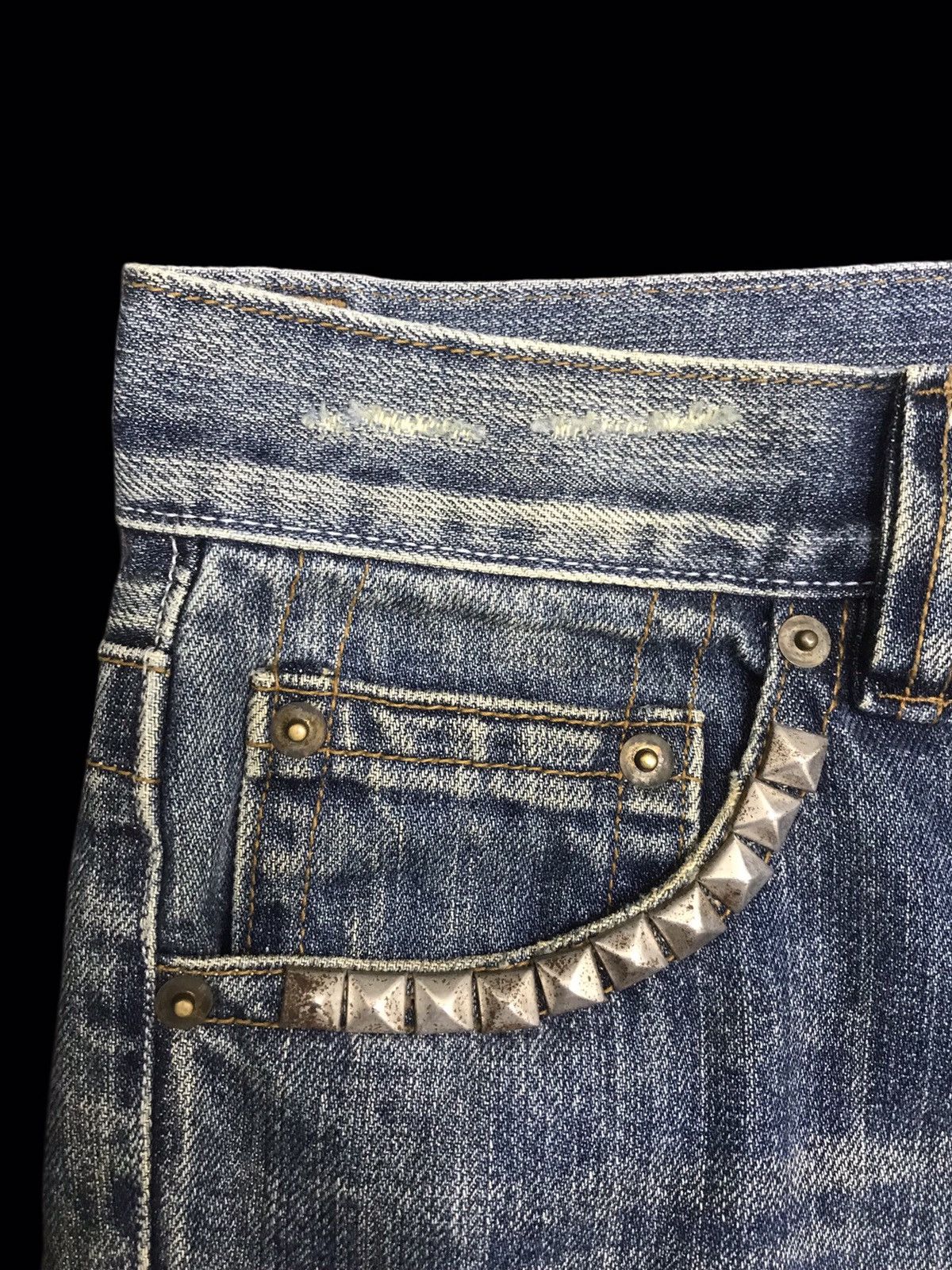 Devilock × Japanese Brand 💥90s Style💥DEVILOCK DISTRESSED DENIM F322 Size US 31 - 8 Thumbnail