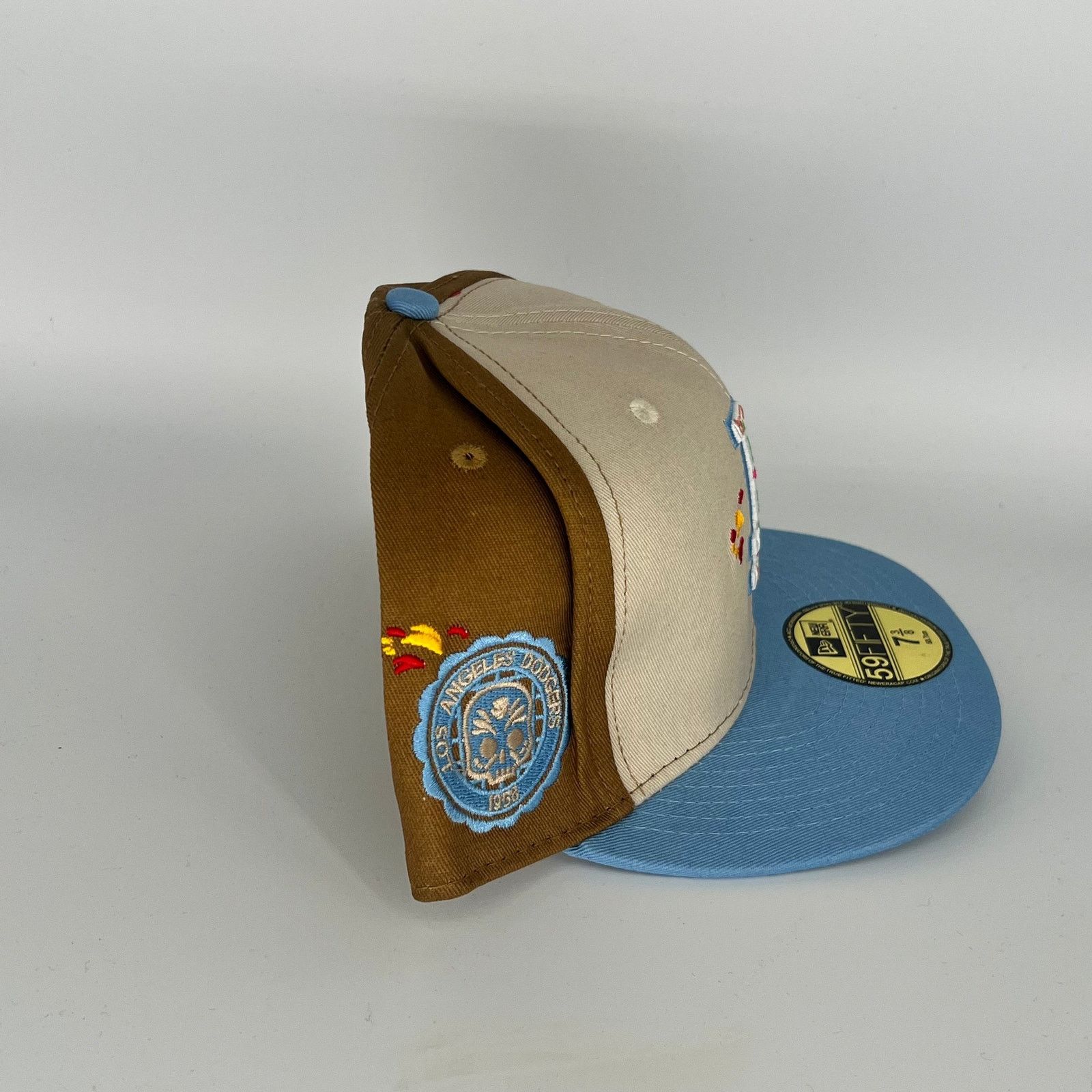New Era Size 7 Khaki\Brown Blue Los Angeles Dodgers 1958 Side Patch Size ONE SIZE - 3 Thumbnail