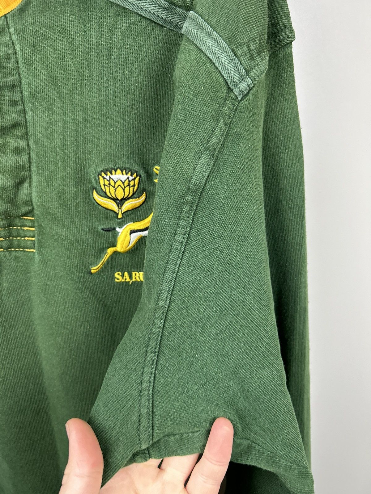Nike × Vintage Vintage 90s Nike South Africa SA Rugby Long Sleeve Jersey Size US XL / EU 56 / 4 - 13 Thumbnail