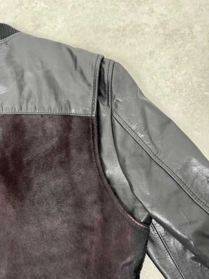Dsquared2 AW2013 Dsquared2 Hybrid Fur Black & Brown Leather Jacket Size US M / EU 48-50 / 2 - 9 Thumbnail