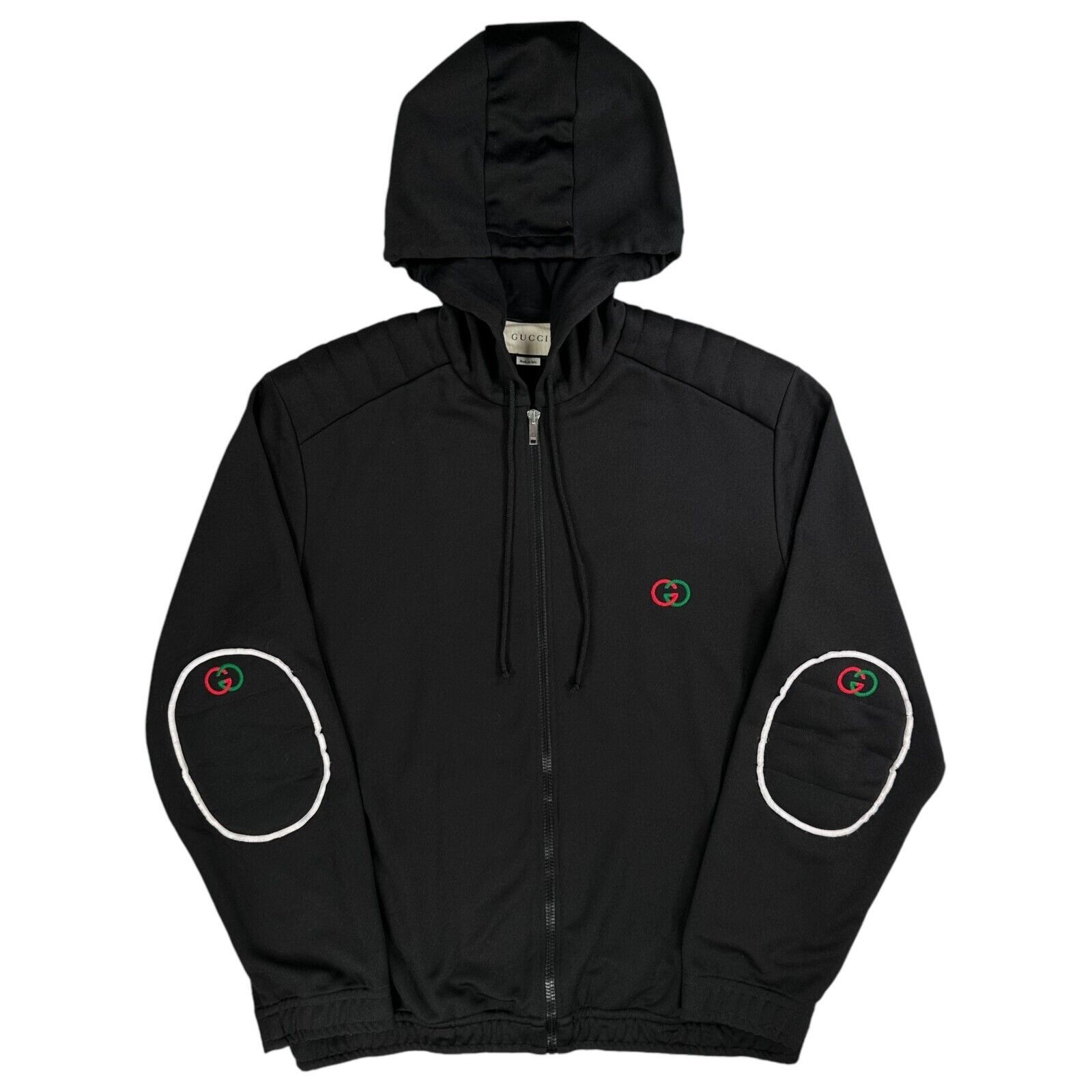 Gucci Size M Jacket Oversized Black Interlocking GG Zip Up