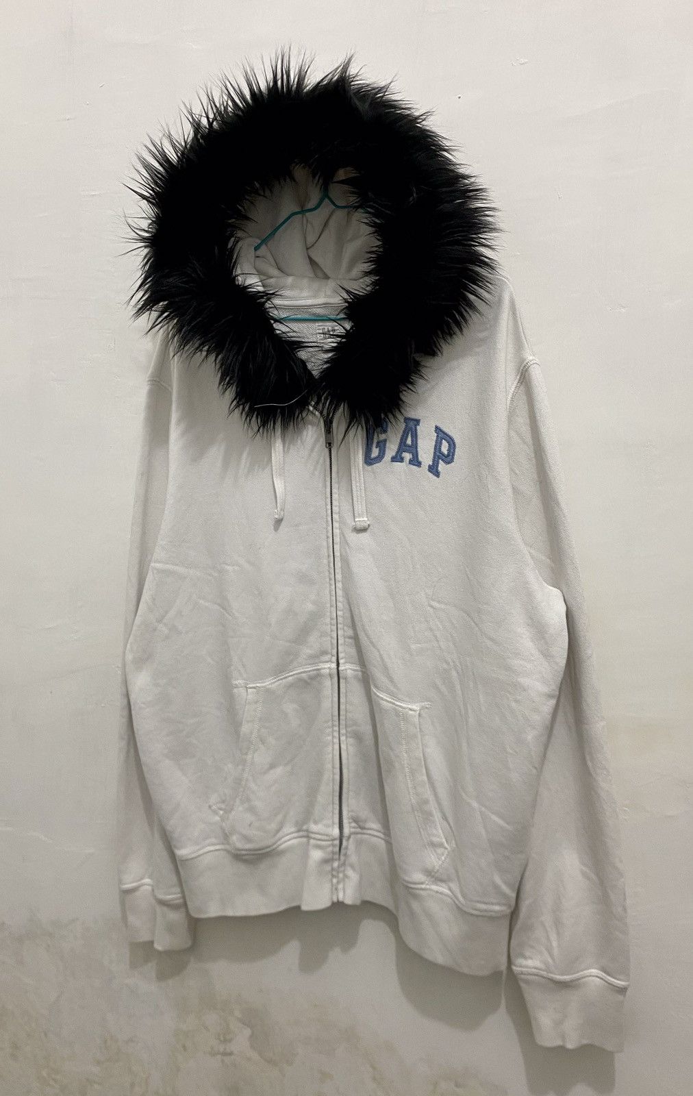 Gap 💥Big Flag💥GAP Fur Zipper Hoodie Size US L / EU 52-54 / 3 - 5 Thumbnail