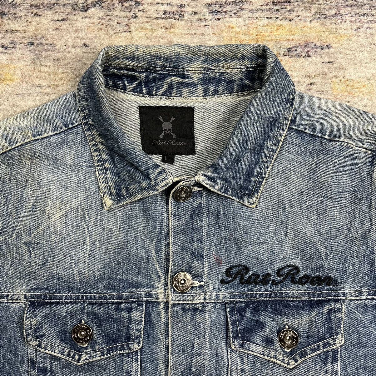 If Six Was Nine × Le Grande Bleu (L.G.B.) × Roen Rat Roen mud wash denim jacket vkei style Size US L / EU 52-54 / 3 - 5 Thumbnail