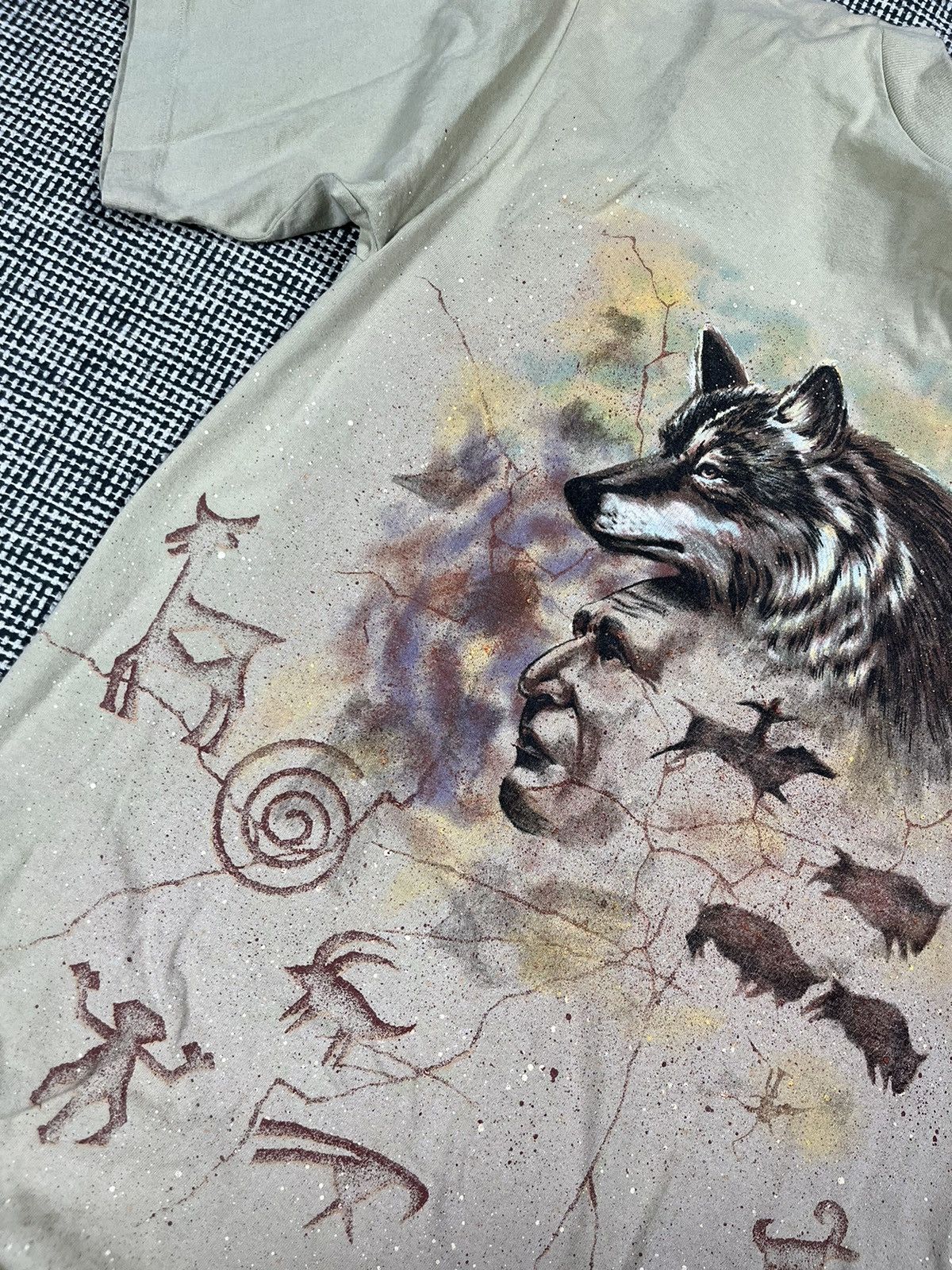 Vintage 90s vintage Navajo Indian tribe native t-shirt usa made Size US L / EU 52-54 / 3 - 3 Thumbnail