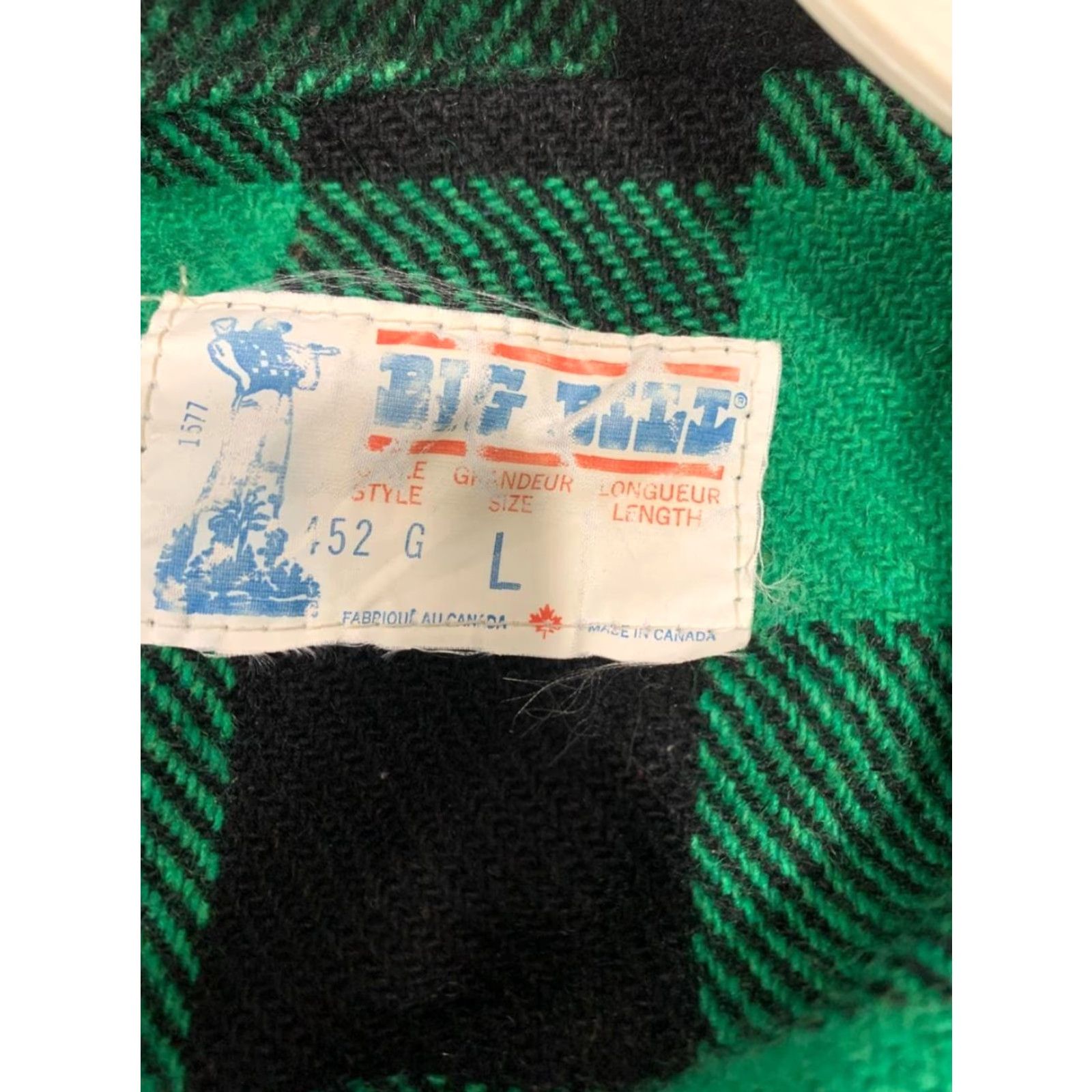 Vintage VINTAGE Big Bill Jacket Mens Wool Buffalo Plaid Green Black Canada L Size US L / EU 52-54 / 3 - 3 Thumbnail